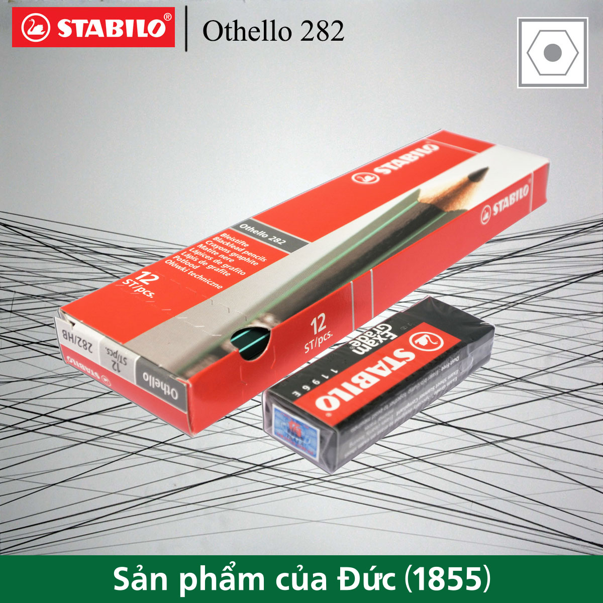 Set Hộp 12 cây bút chì gỗ phác thảo STABILO Othello 282
