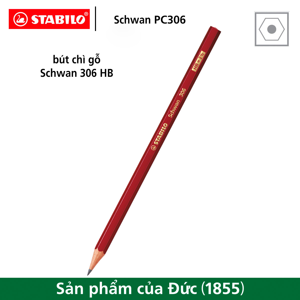Bút chì gỗ STABILO Schwan 306 HB