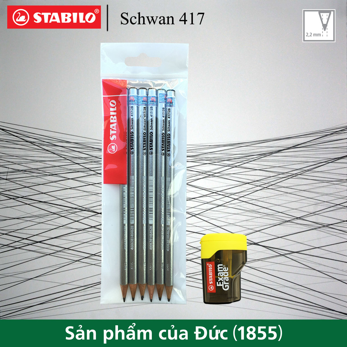 Bộ 6 cây bút chì gỗ STABILO Schwan PC417S