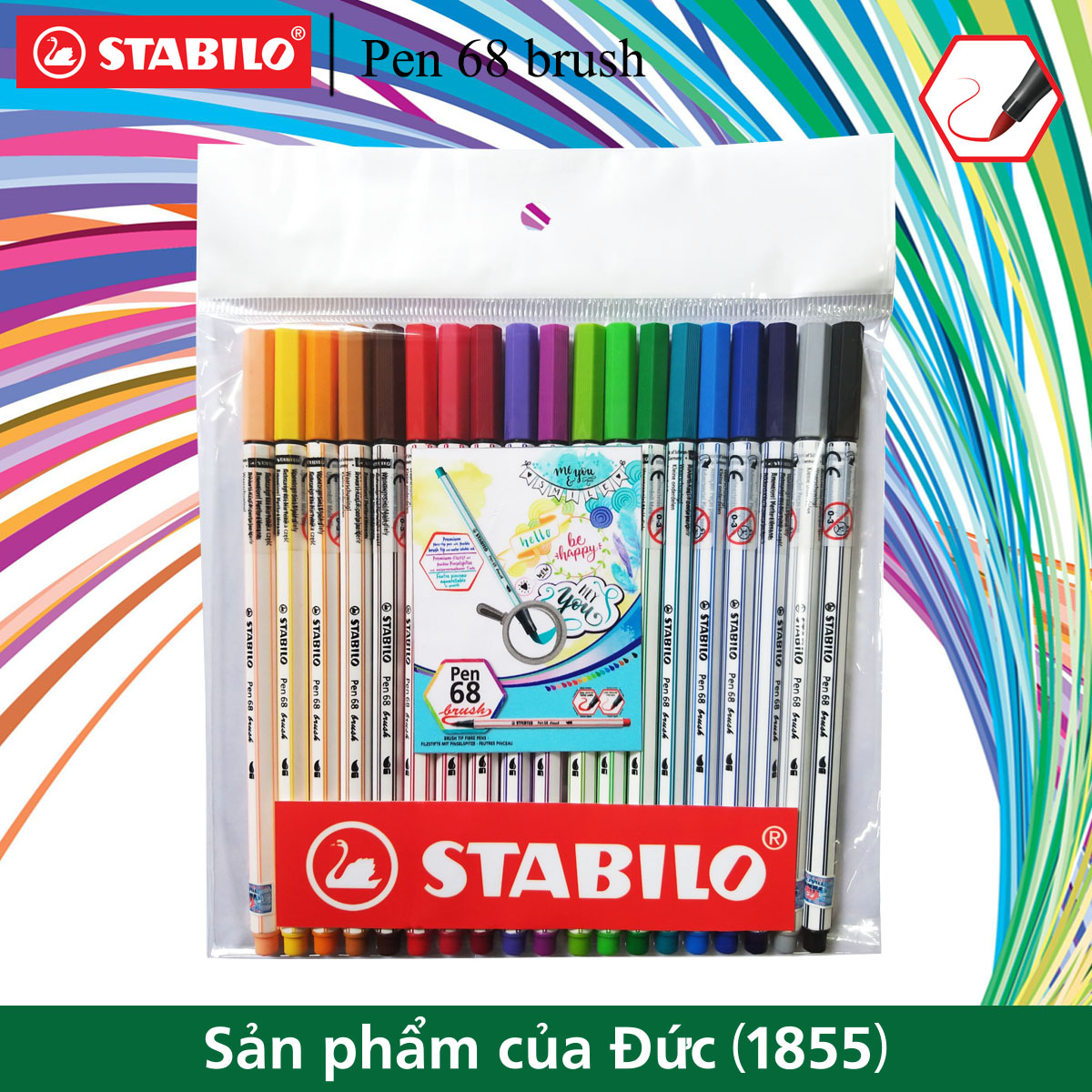 Bộ bút lông màu STABILO Pen 68 brush (19 màu)