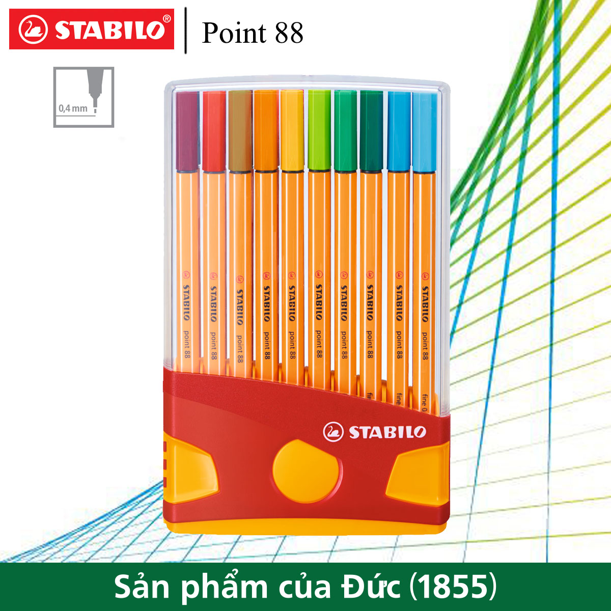 Bộ 20 bút kim STABILO Point 88 0.4mm