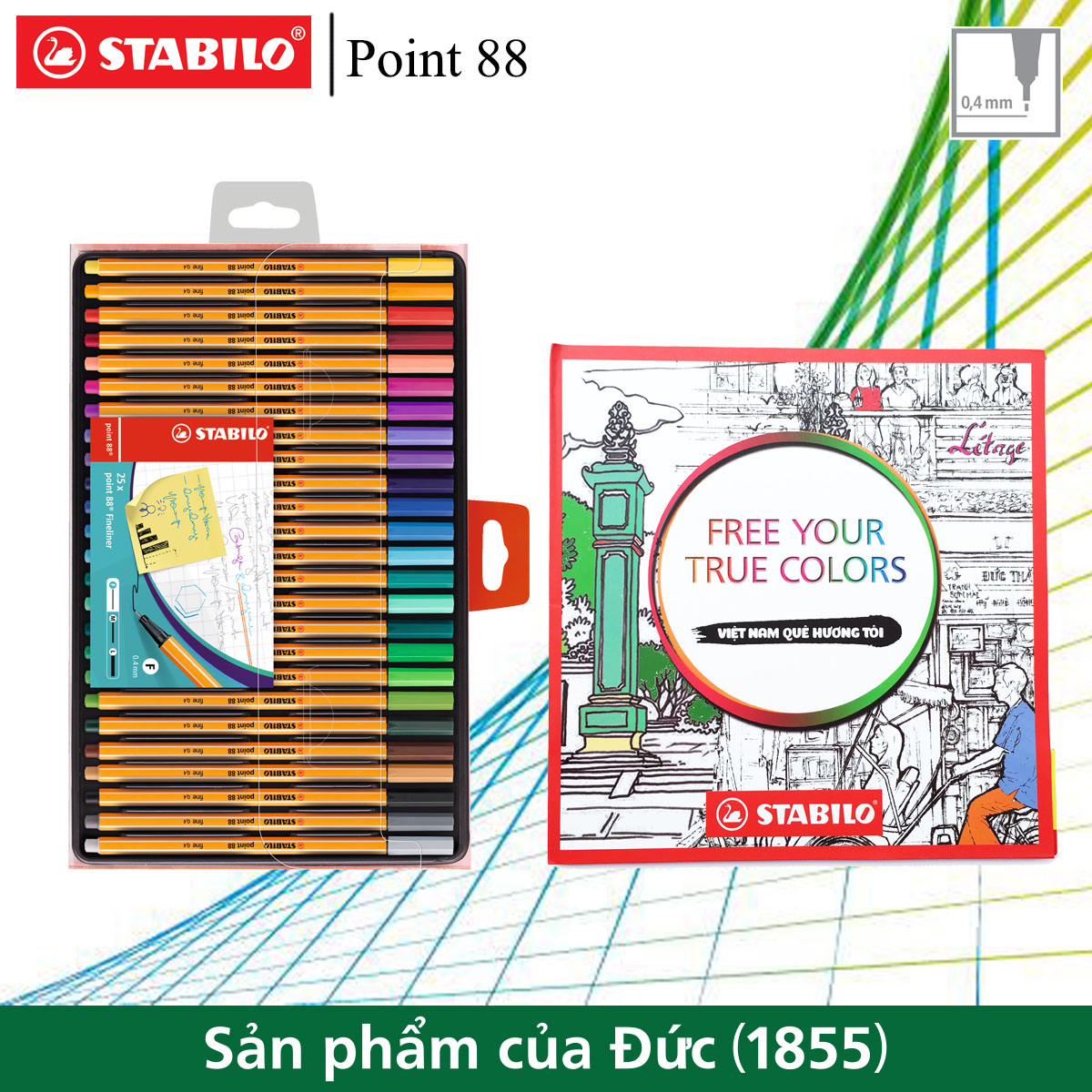 Bộ 30 bút kim STABILO Point 88 0.4mm