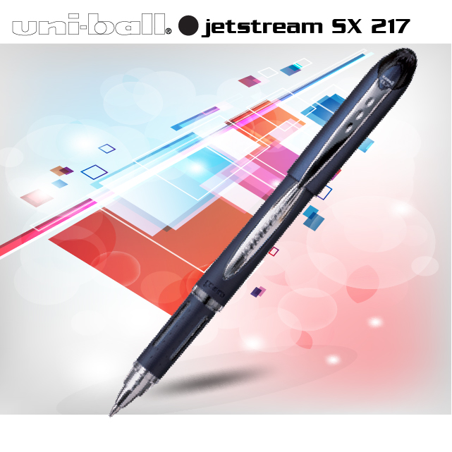 Bút bi nước đậy nắp UNI JETSTREAM (SX217)