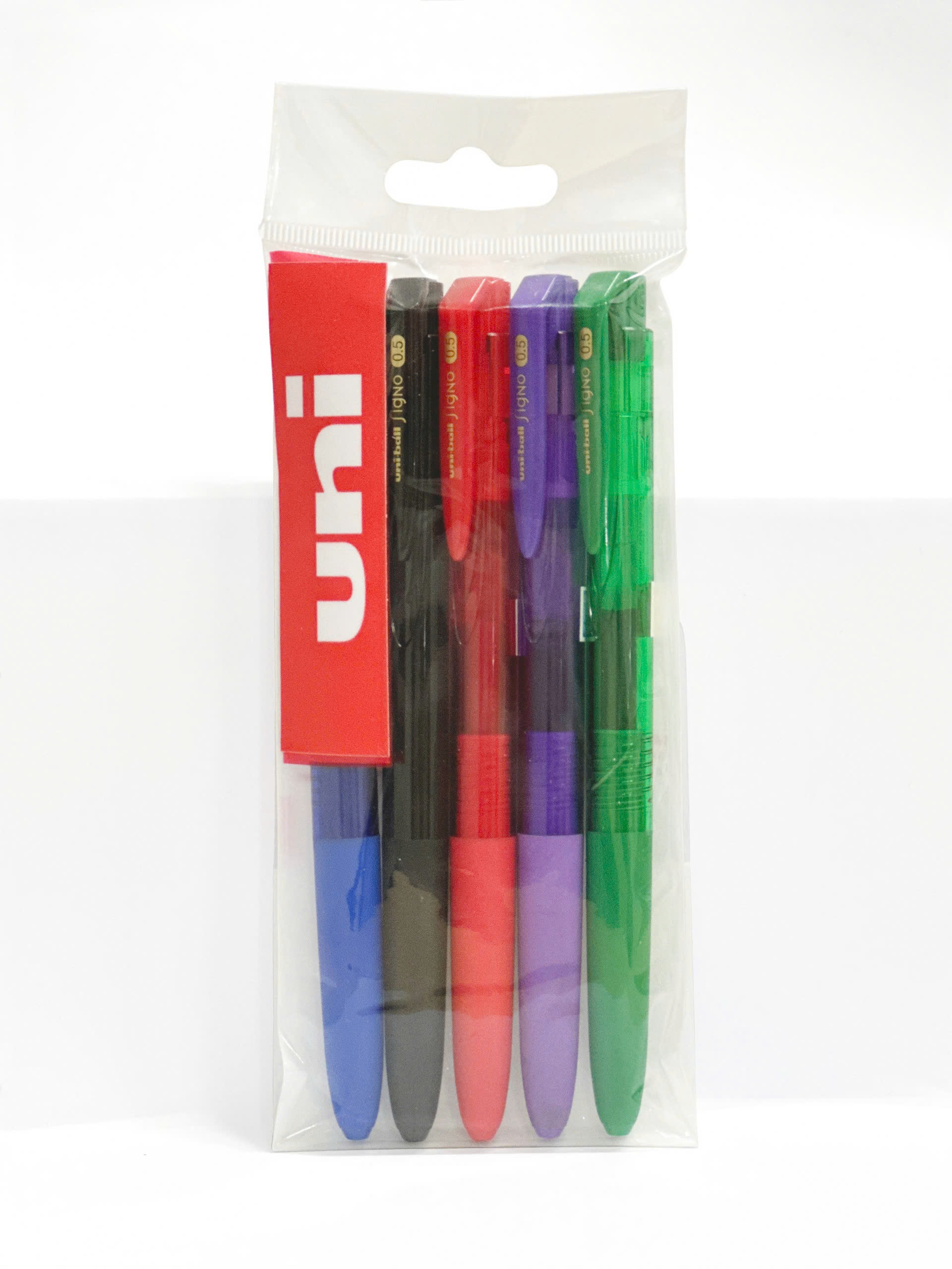 Bộ 5 bút bi bấm gel Uni-ball Signo UMN-155 0.5mm