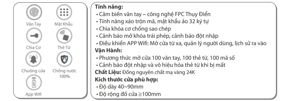 KHÓA CỬA ĐẠI SẢNH HUBERT HB DS99 - 8 KHÓA CỬA ĐẠI SẢNH HUBERT HB DS99