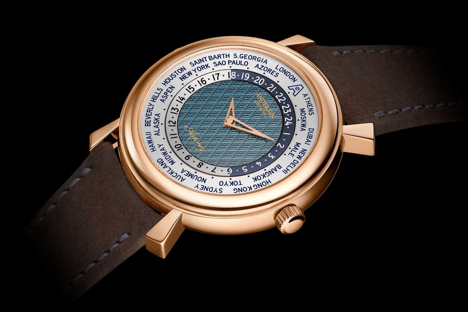 Đồng hồ Andersen Geneva x Asprey “Heures du Monde”