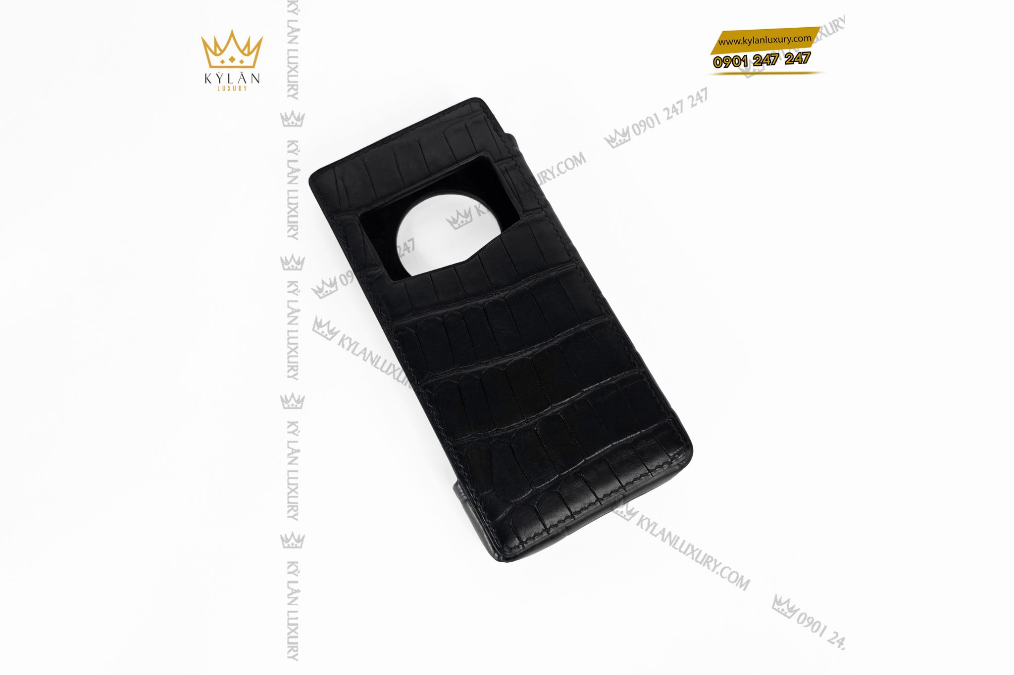 Kỳ Lân Luxury bao da dien thoai metavertu 2 da ca sau logo vertu 8 Bao da điện thoại Metavertu 2 da cá sấu logo Vertu
