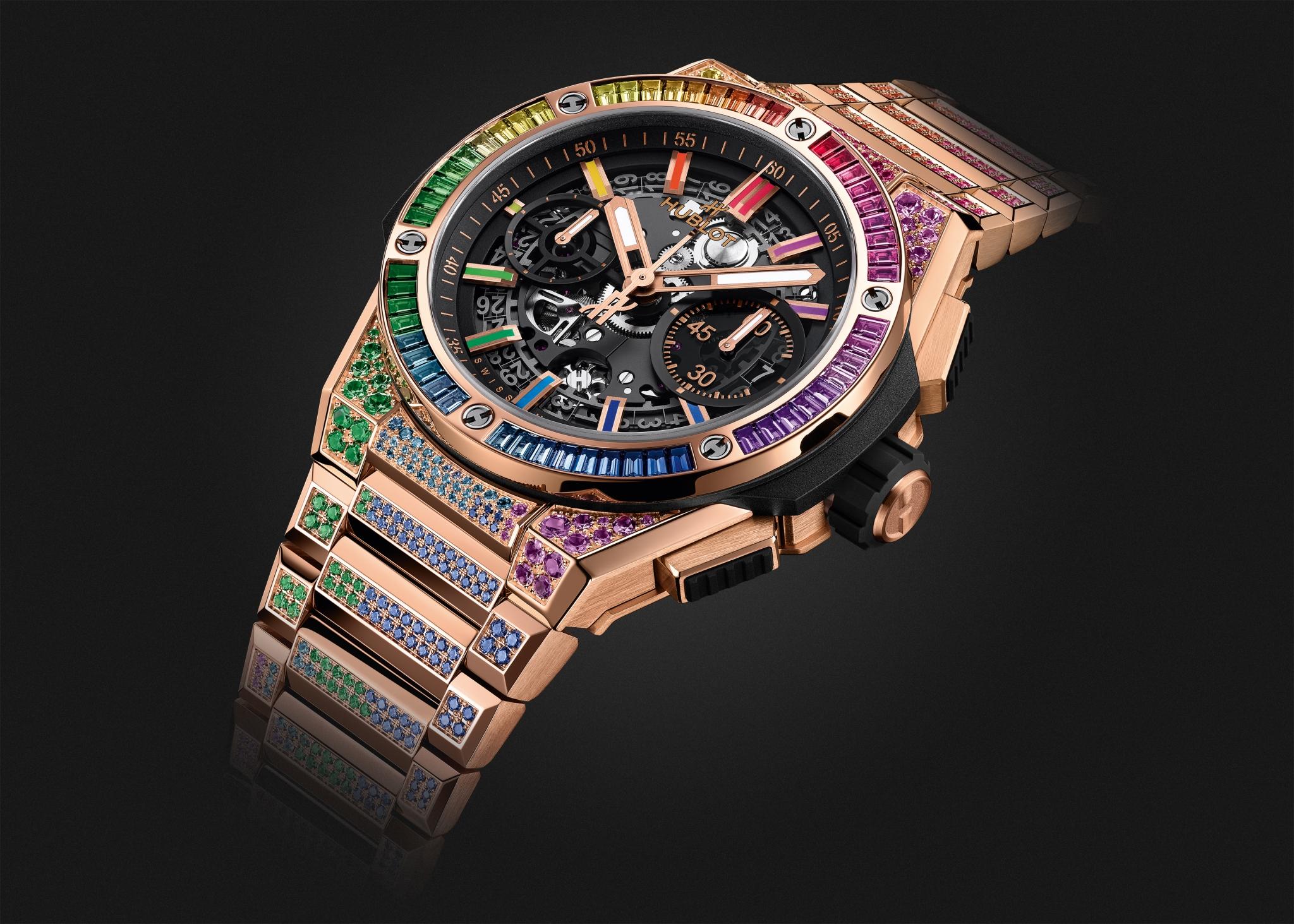 Đồng hồ Hublot Big Bang Integrated King Gold Rainbow 42mm | Kỳ Lân Luxury