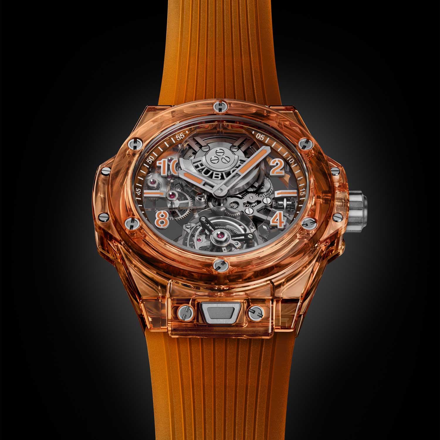 Big Bang Tourbillon Automatic Orange Sapphire chiếc đồng hồ trong suốt