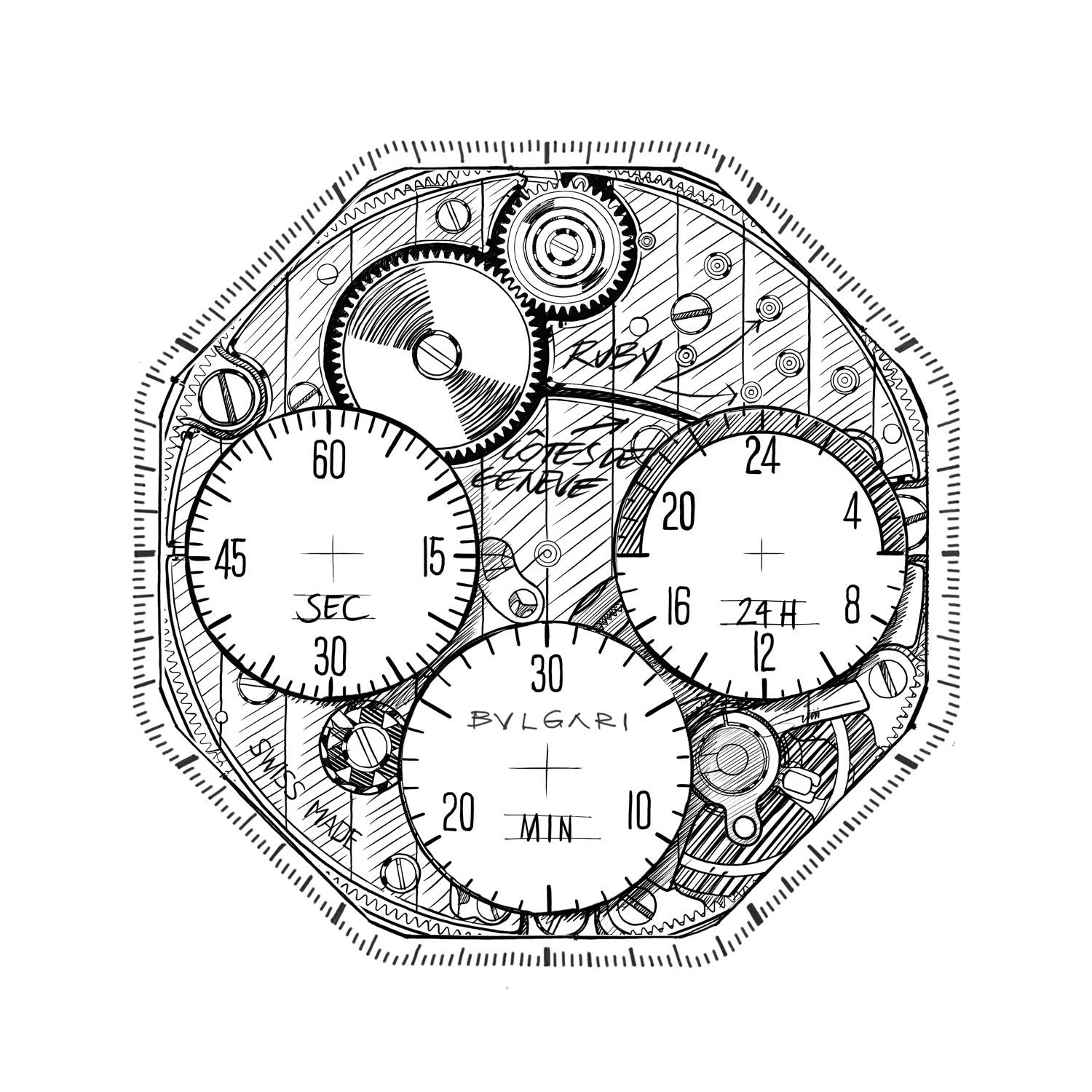 Đồng hồ Bulgari Octo Finissimo Sketch