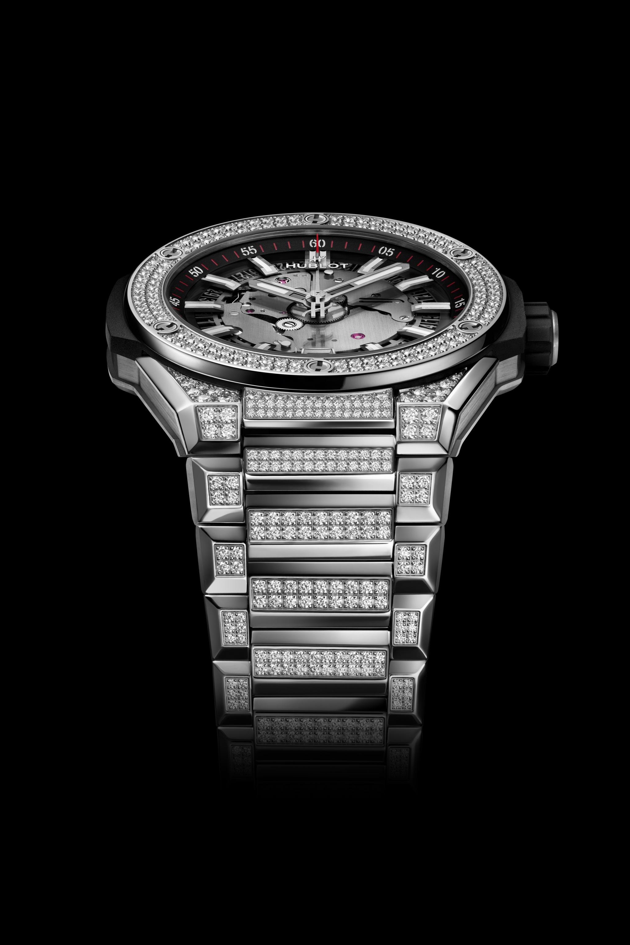 Đồng hồ Big Bang Integrated Time Only Titanium Pave 40mm