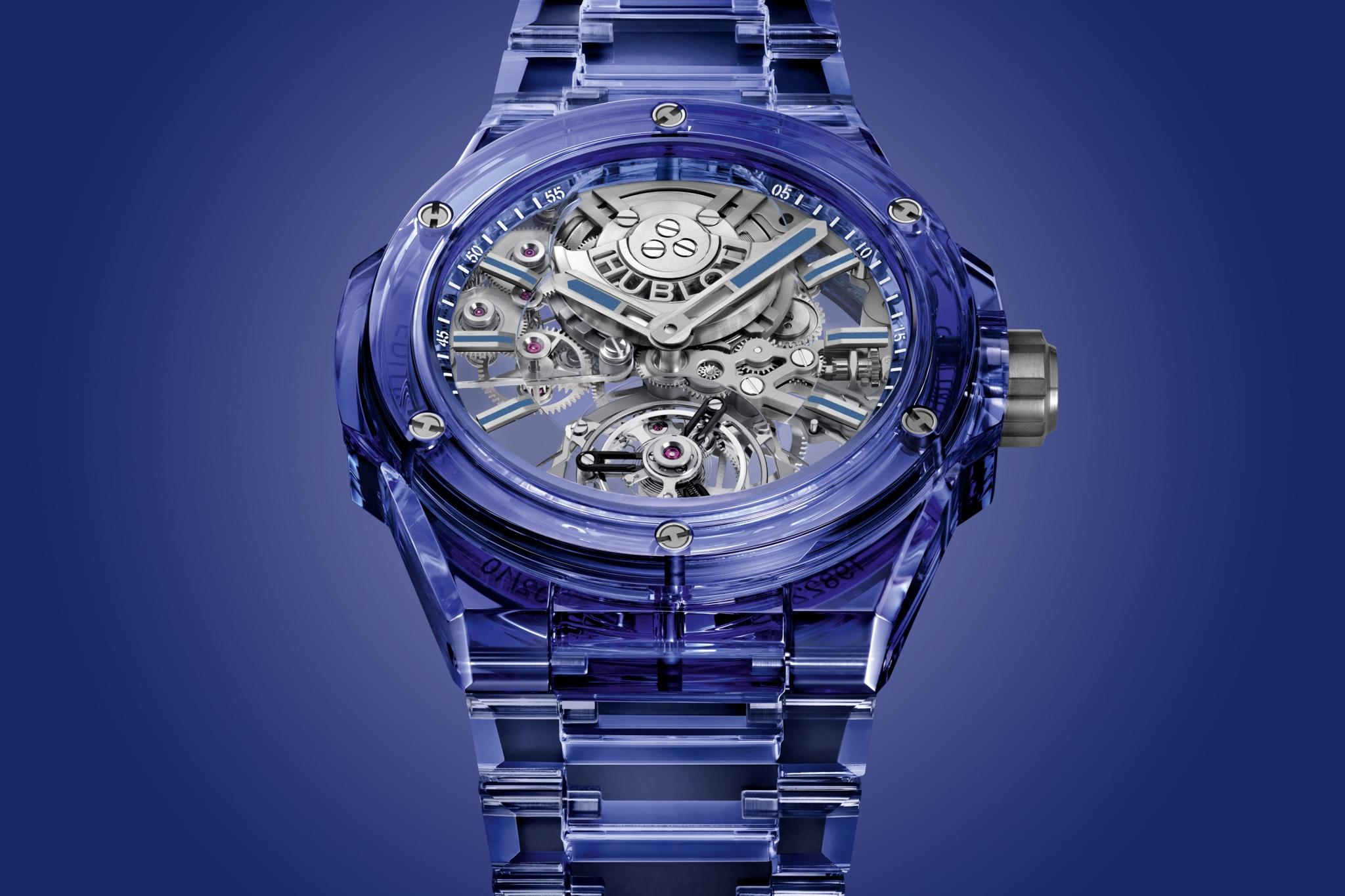 Đồng hồ Big Bang Integrated Tourbillon Full Blue Sapphire 43mm