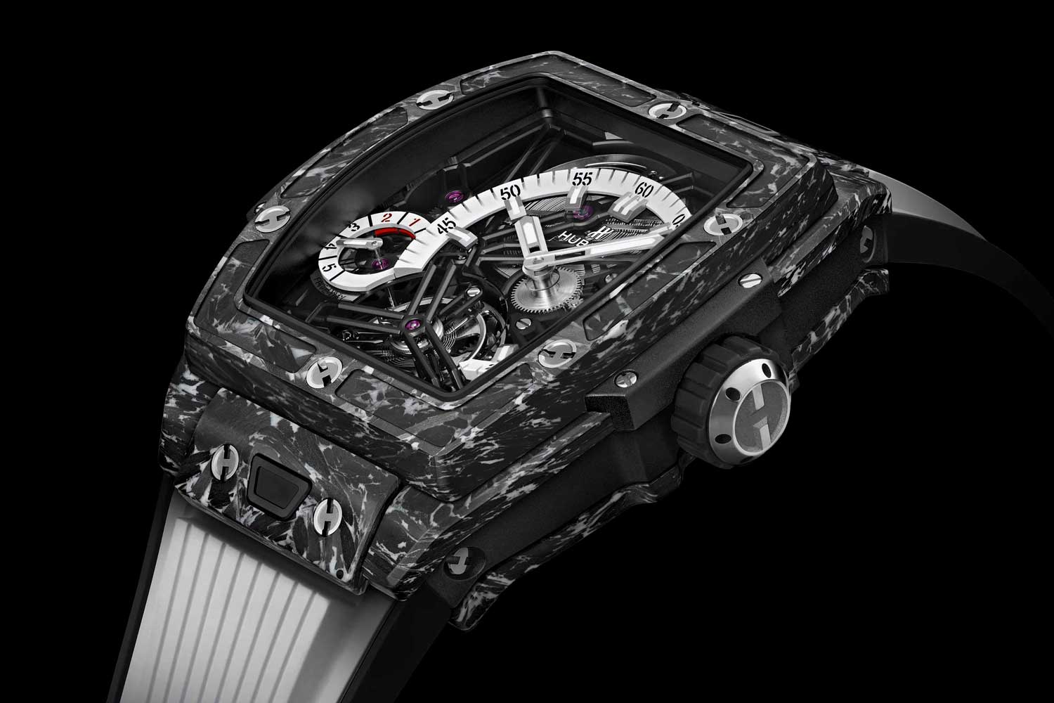 Đồng hồ Big Bang Tourbillon Carbon White