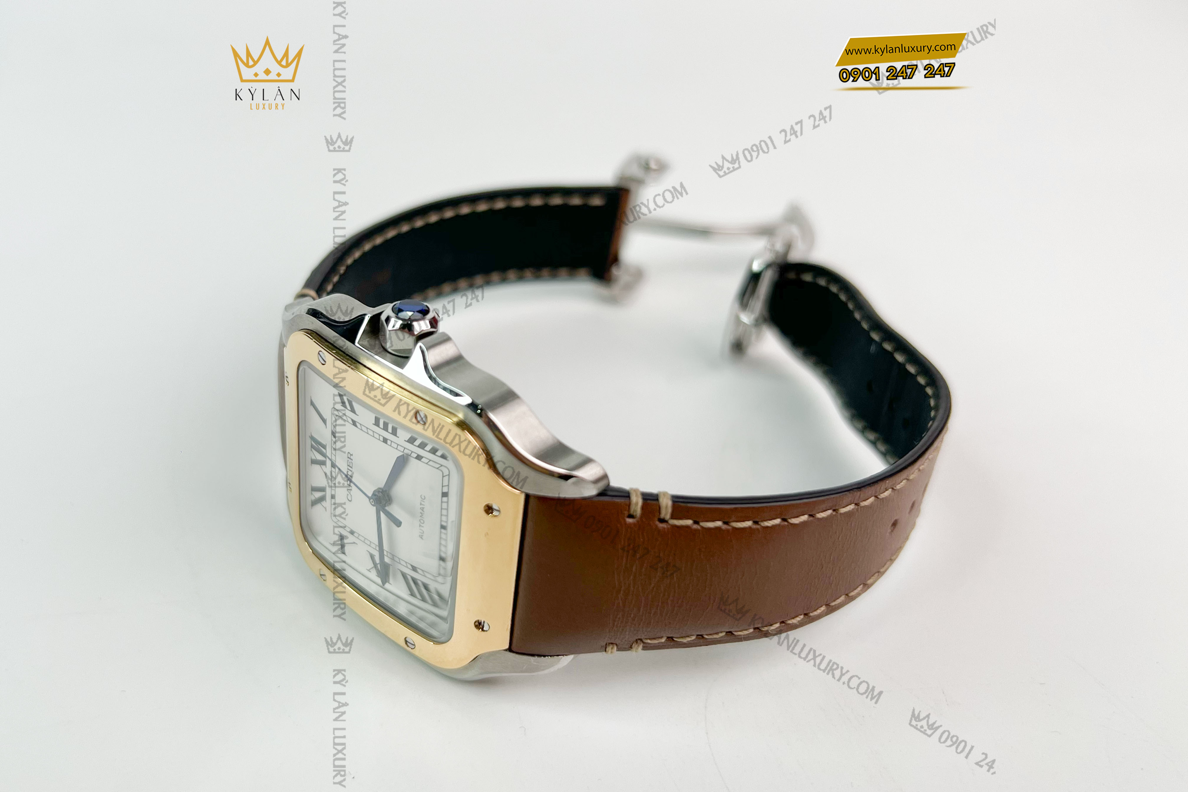 Kỳ Lân Luxury dong ho cartier santos de cartier crw2sa0009 6 73044abb 7632 488c 88e9 163db42f64e2 Đồng hồ Cartier Santos de Cartier Large Size 39.8 mm