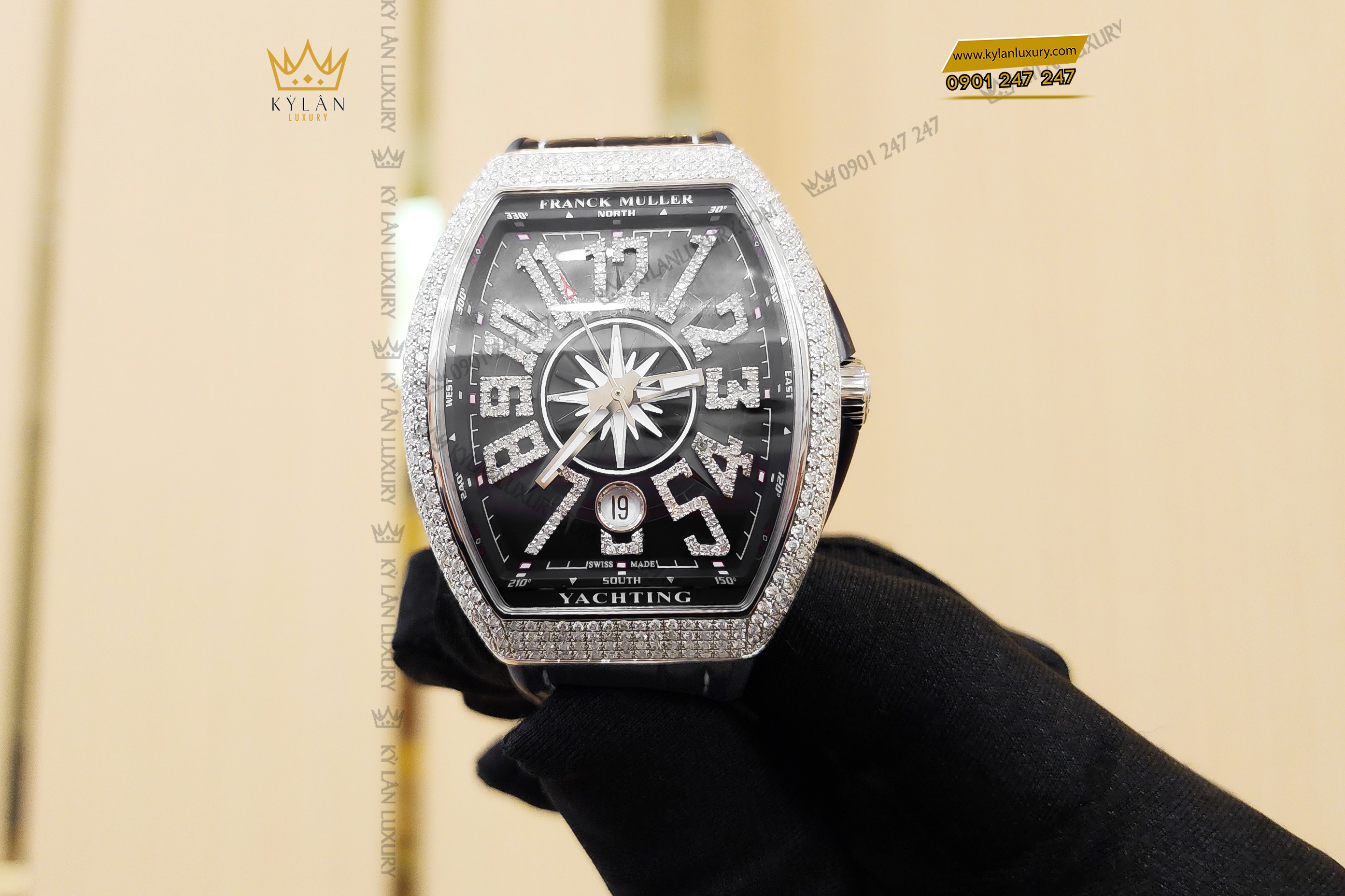 ng h Franck Muller Vanguard V41 Yachting Black Diamond K Lan Luxury