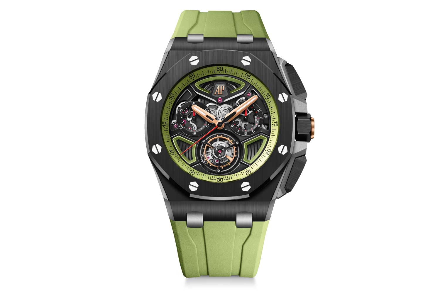 Đồng hồ gốm đen Audemars Piguet Offshore Flying Tourbillon 43mm 