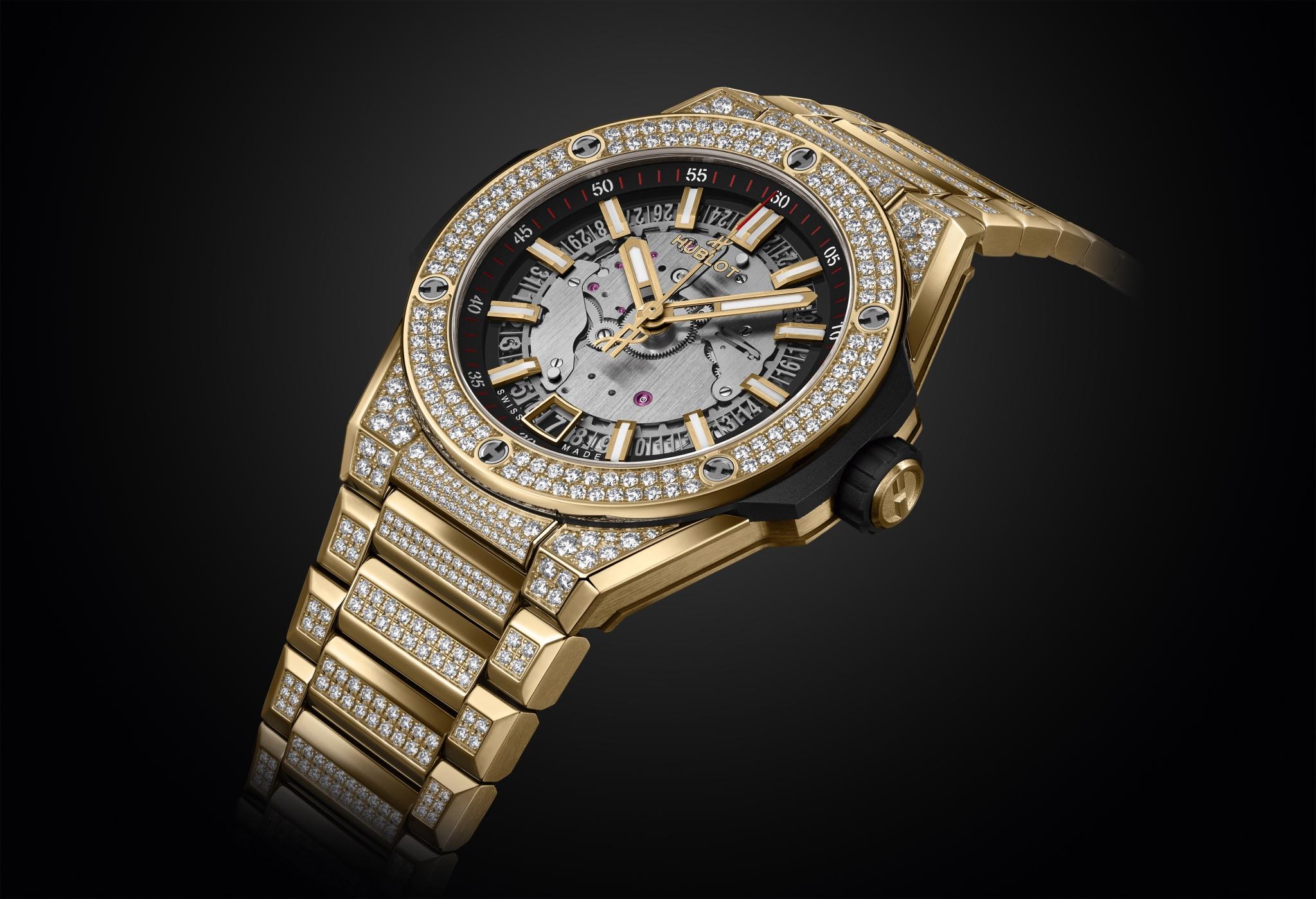 Đồng hồ Hublot Big Bang Integrated Time Only Yellow Gold Pave