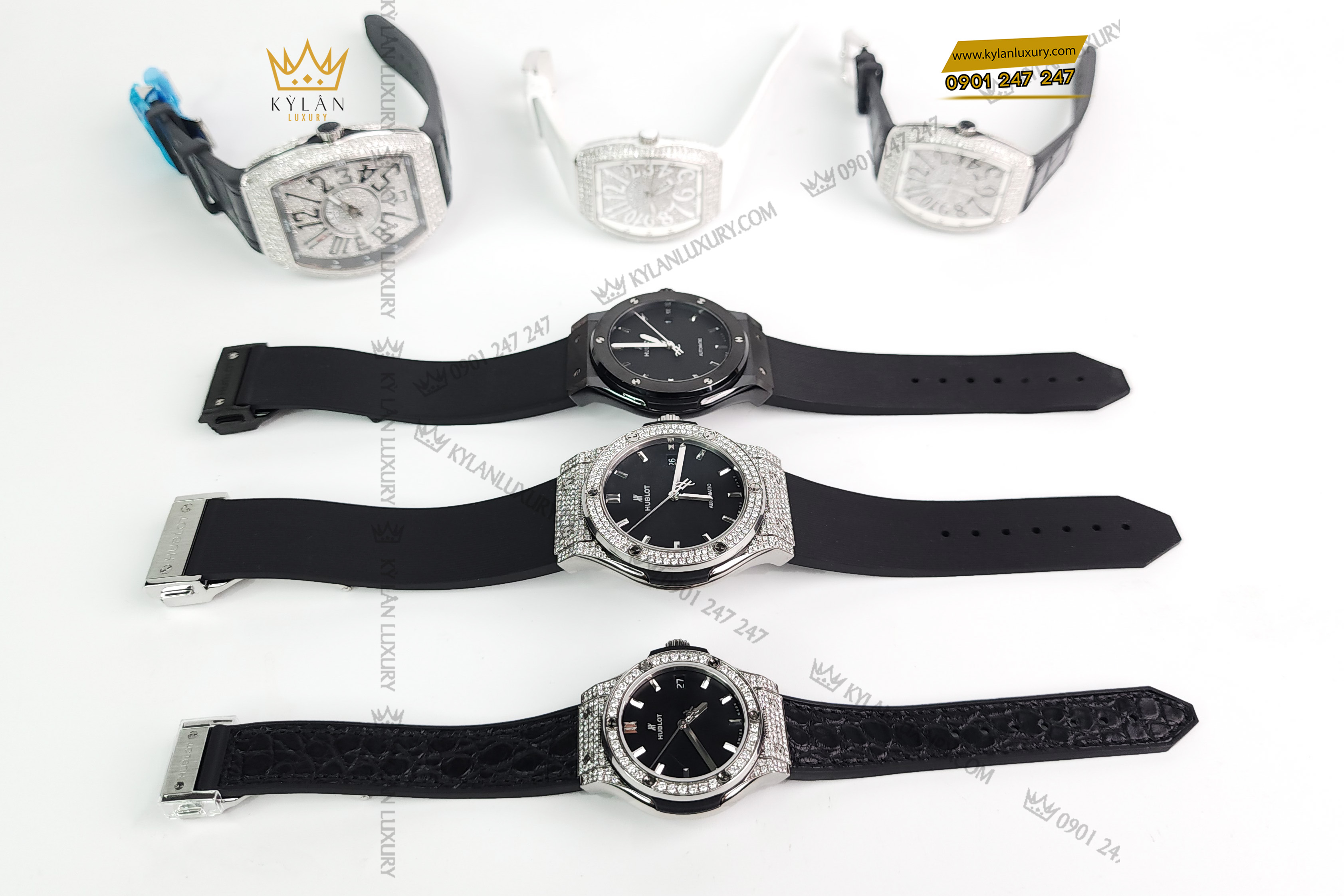Kỳ Lân Luxury dong ho hublot classic fusion titanium custom diamonds 42mm 542 nx 1171 7 Đồng hồ Hublot Classic Fusion Titanium Custom Diamonds 42mm
