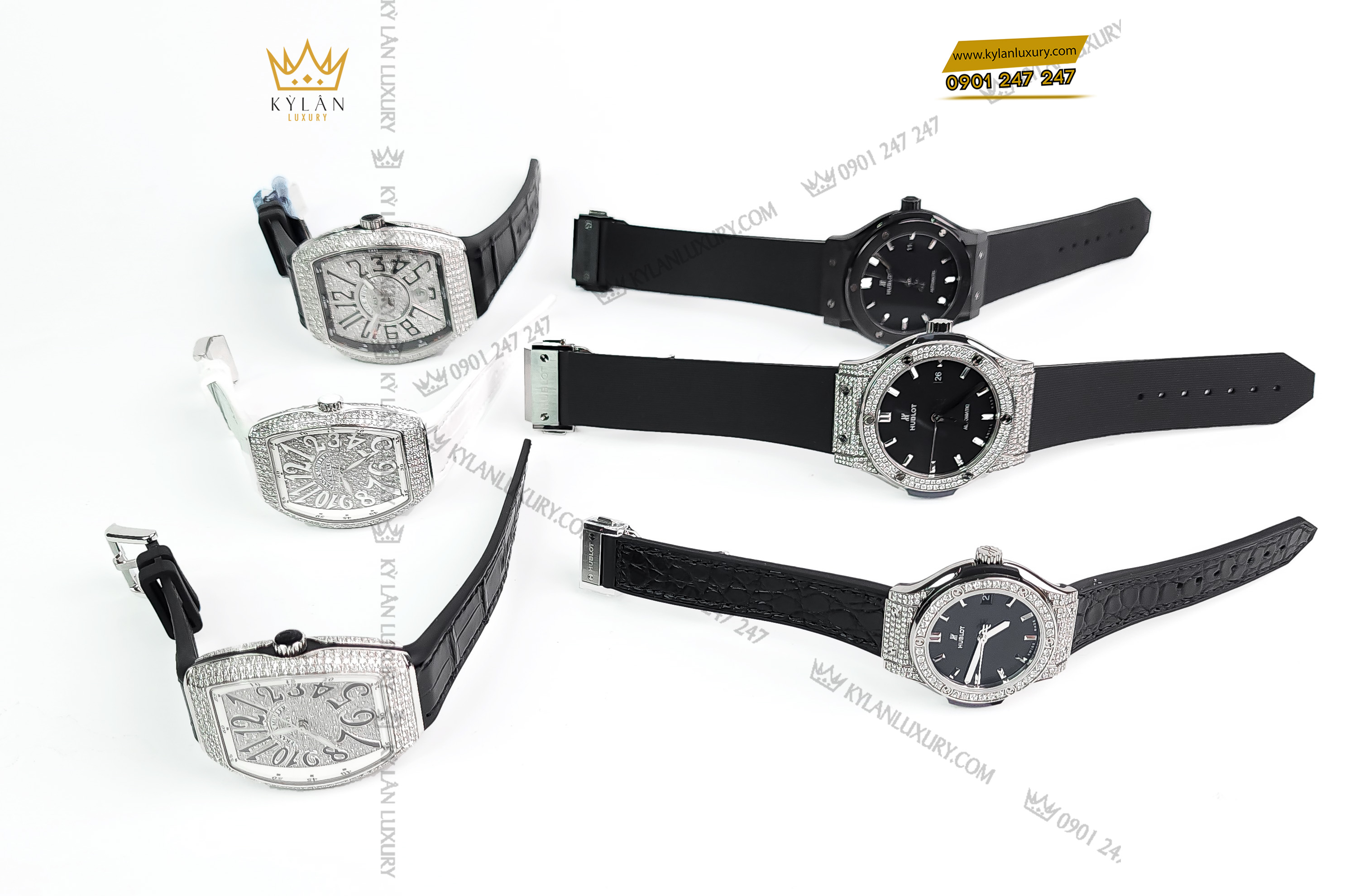 Kỳ Lân Luxury dong ho hublot classic fusion titanium custom diamonds 42mm 542 nx 1171 9 Đồng hồ Hublot Classic Fusion Titanium Custom Diamonds 42mm