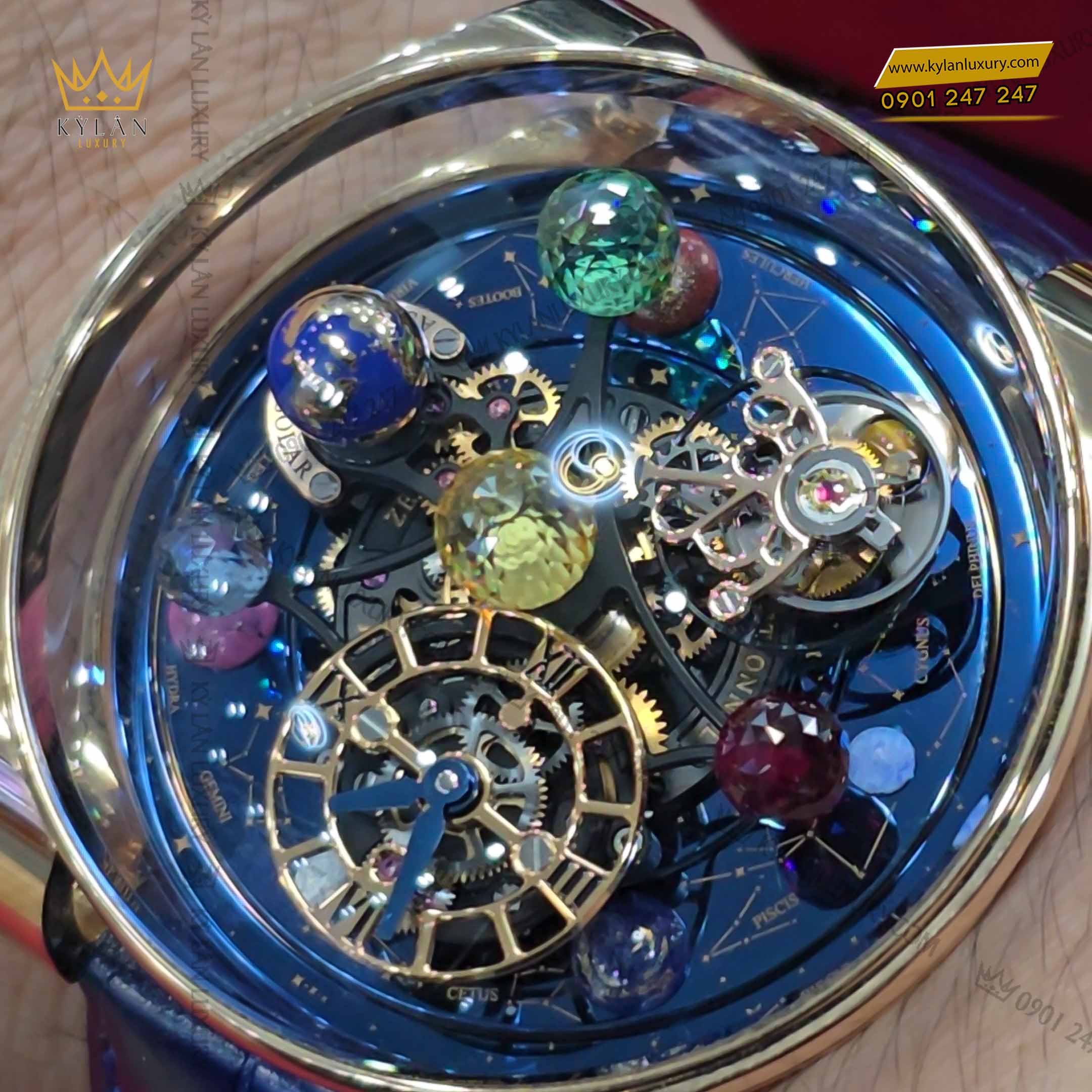 Kỳ Lân Luxury dong ho jacob co astronomia solar constellation planets as300 2 Đồng hồ Jacob & Co Astronomia Solar Constellation & Planets