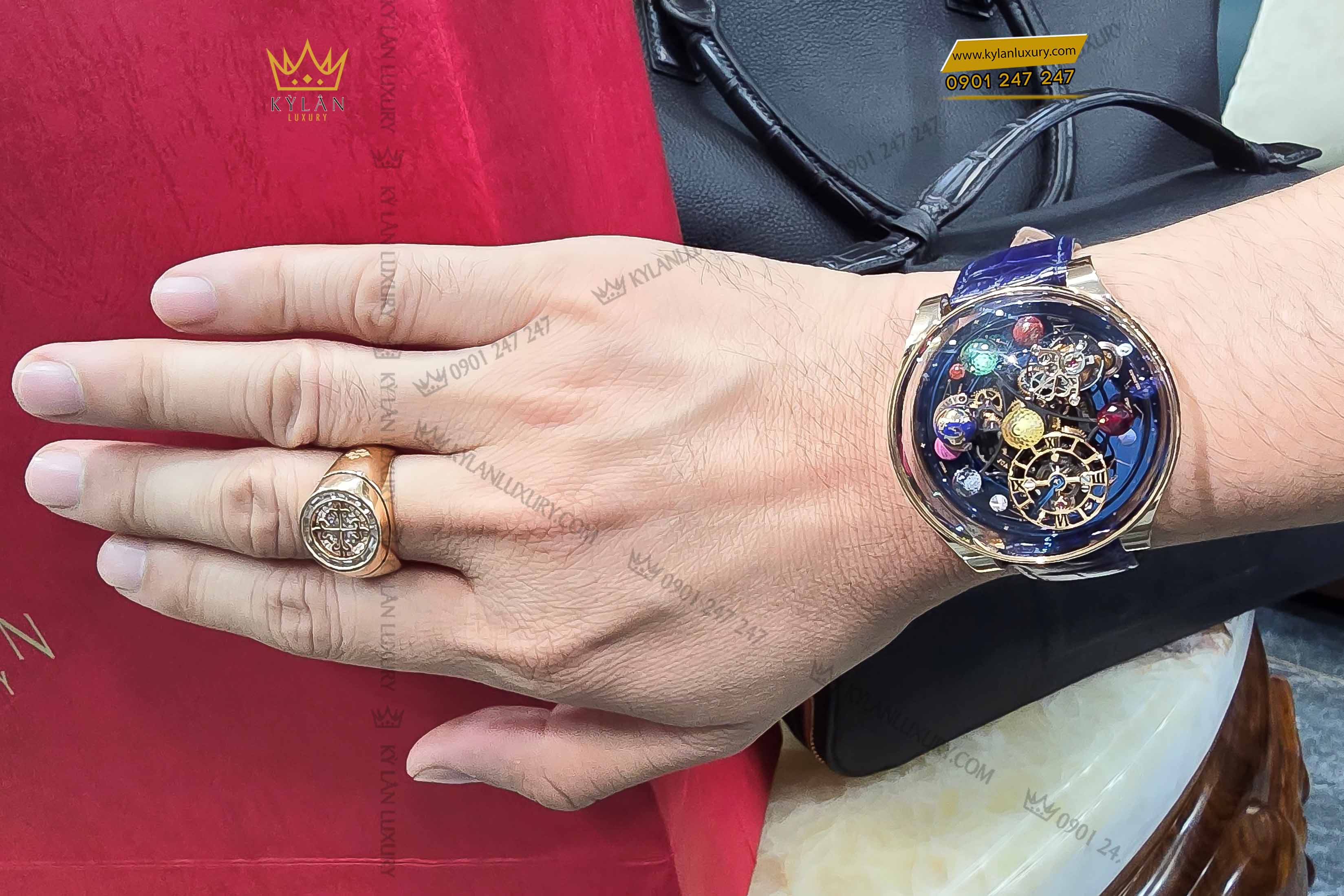 Kỳ Lân Luxury dong ho jacob co astronomia solar constellation planets as300 7 Đồng hồ Jacob & Co Astronomia Solar Constellation & Planets