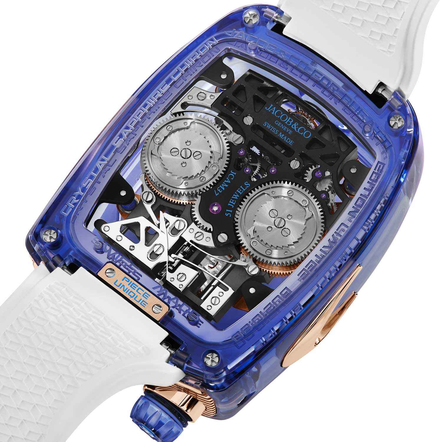 Đồng hồ Jacob & Co Bugatti Chiron Tourbillon Blue Sapphire Crystal