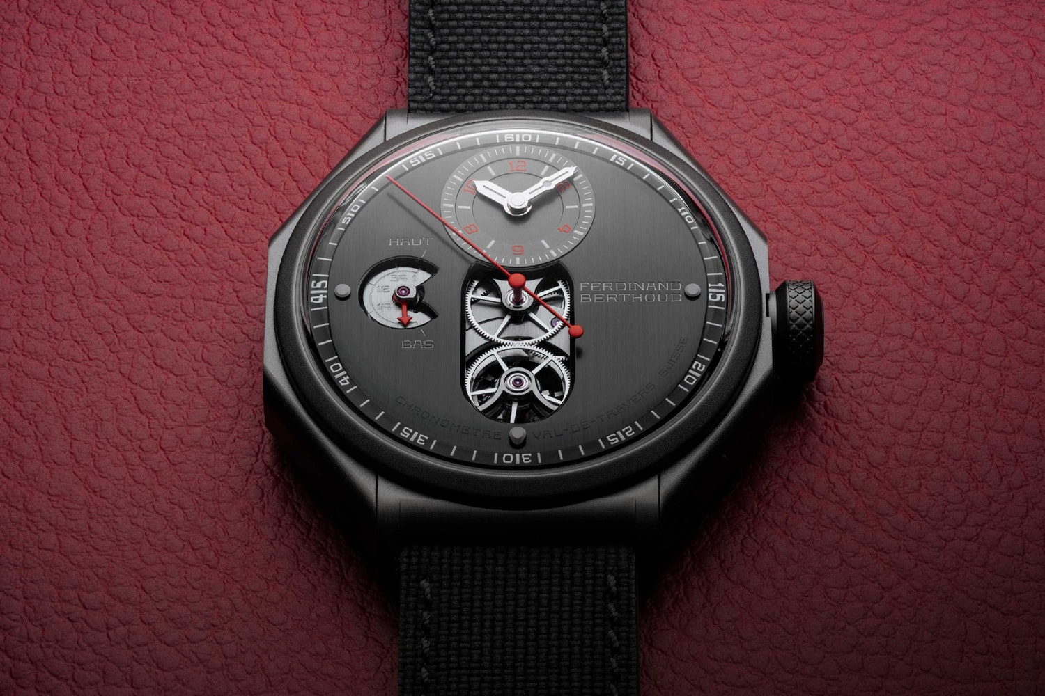 Đồng hồ Pièce Unique Ferdinand Berthoud Chronomètre FB 1.6-3 bằng thép đen DLC