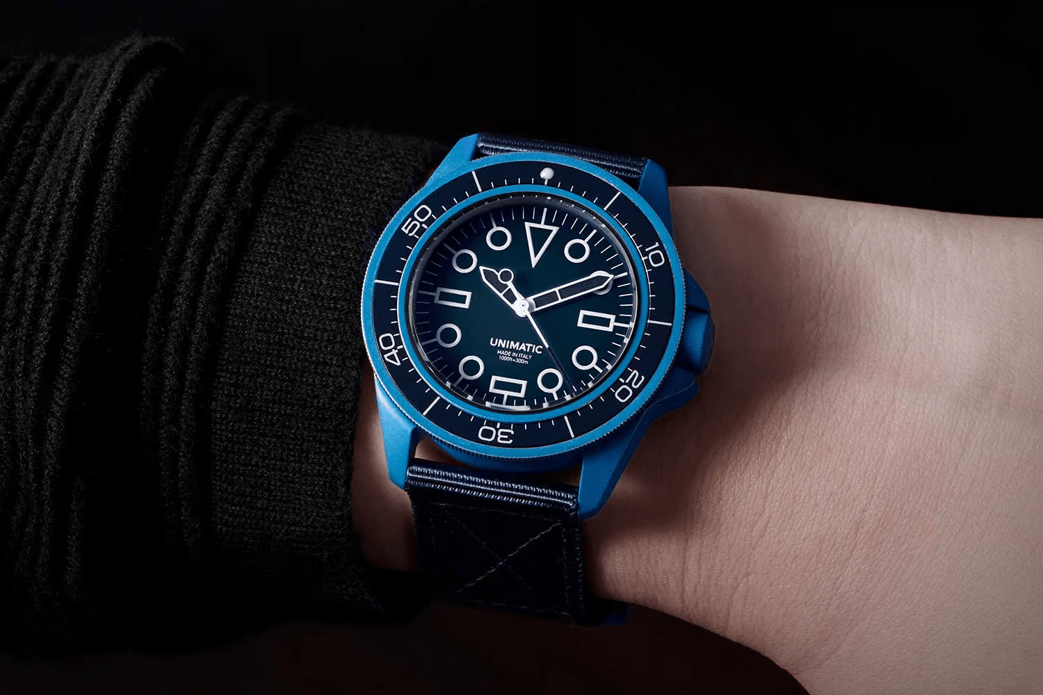 Đồng hồ Unimatic × Revolution U1 Milsub "Blue"