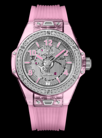 Hublot Big Bang One Click Pink Sapphire Diamonds siêu phẩm đồng hồ cho tiểu thư thích màu hường.