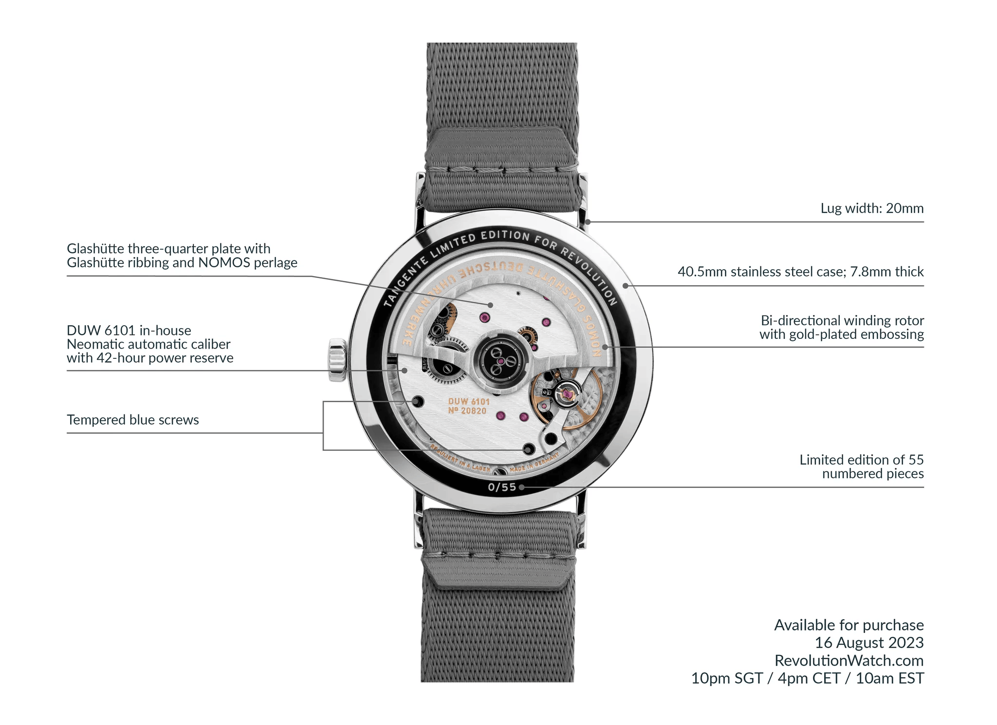 Đồng hồ Nomos × Revolution Tangente neomatik 41 Update “Resilience”