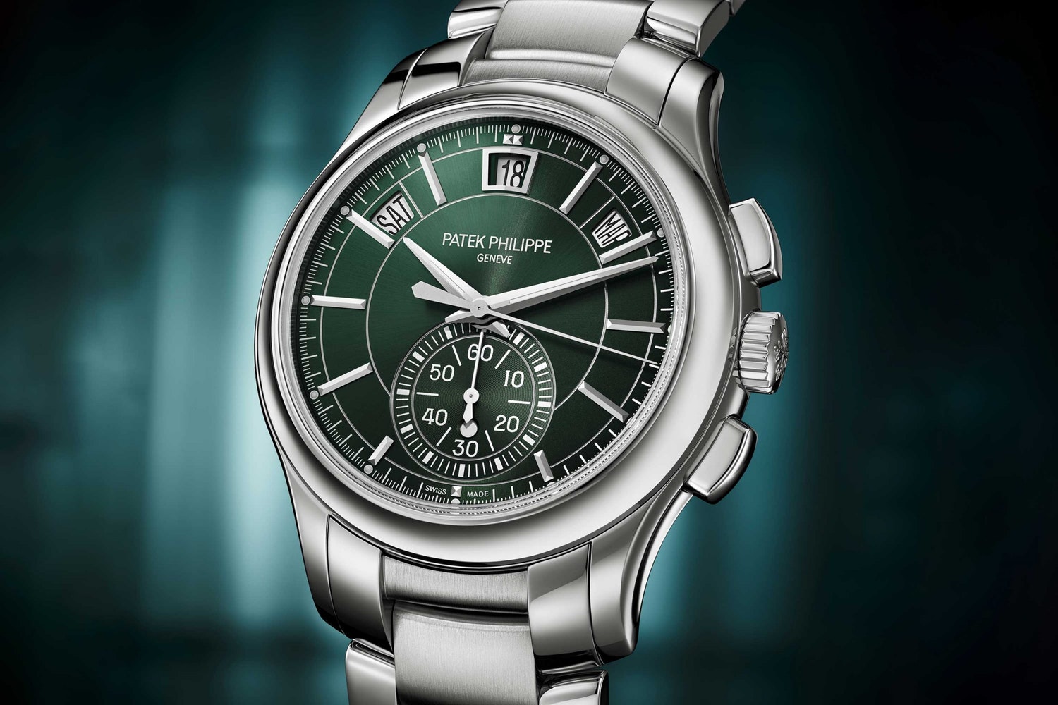 Patek Philippe giới thiệu Đồng hồ bấm giờ Flyback Lịch hàng năm 5905 bằng thép