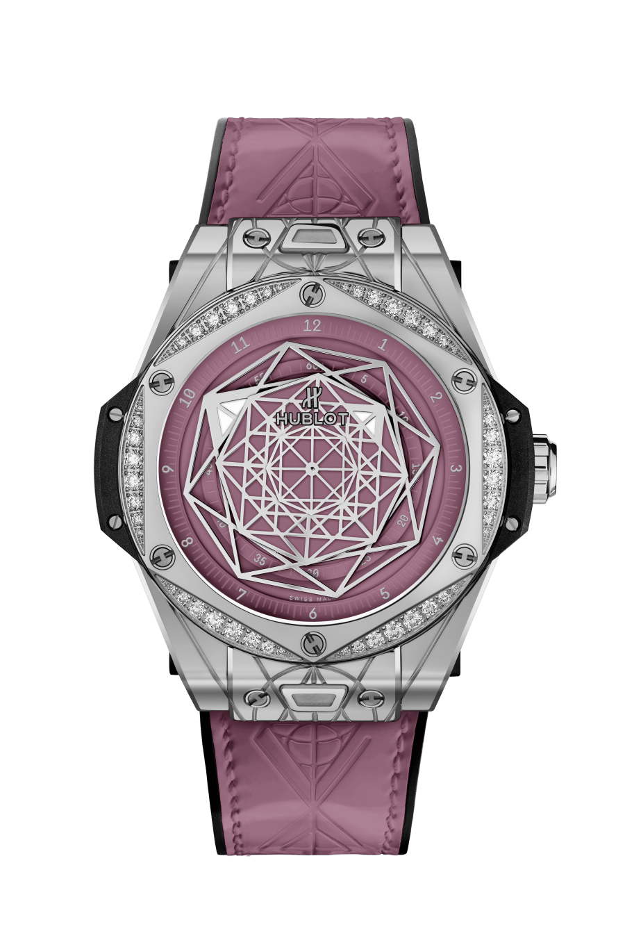 Sắc hồng kiêu kỳ của Hublot Big Bang One Click Sang Bleu Steel Pink Diamonds