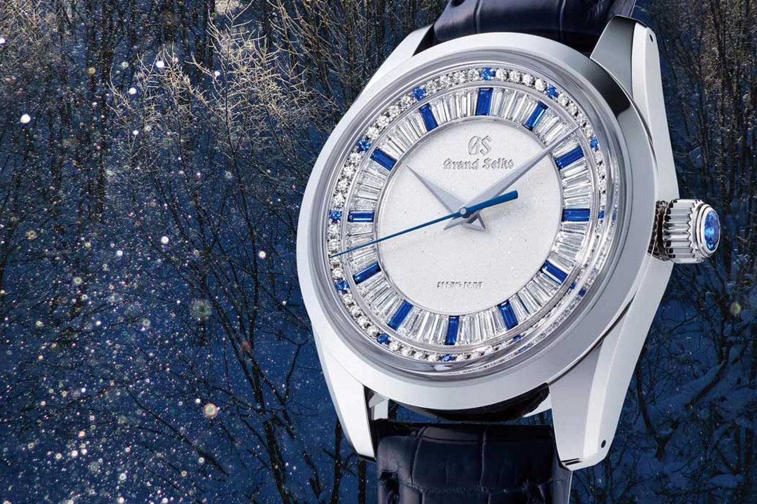 Siêu phẩm Grand Seiko SBGD205 Platinum, Diamond và Sapphire