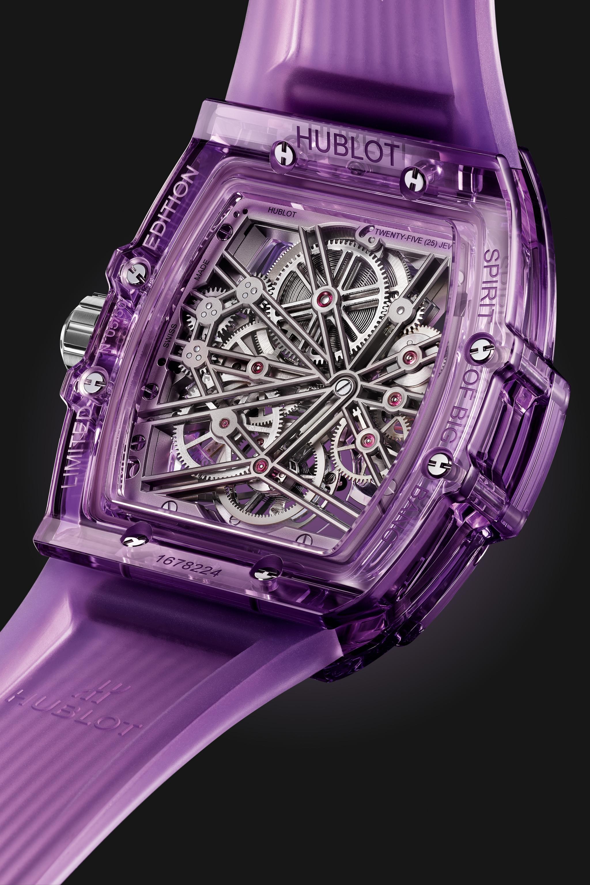 Đồng hồ Hublot Spirit Of Big Bang Tourbillon Purple Saphire 42mm