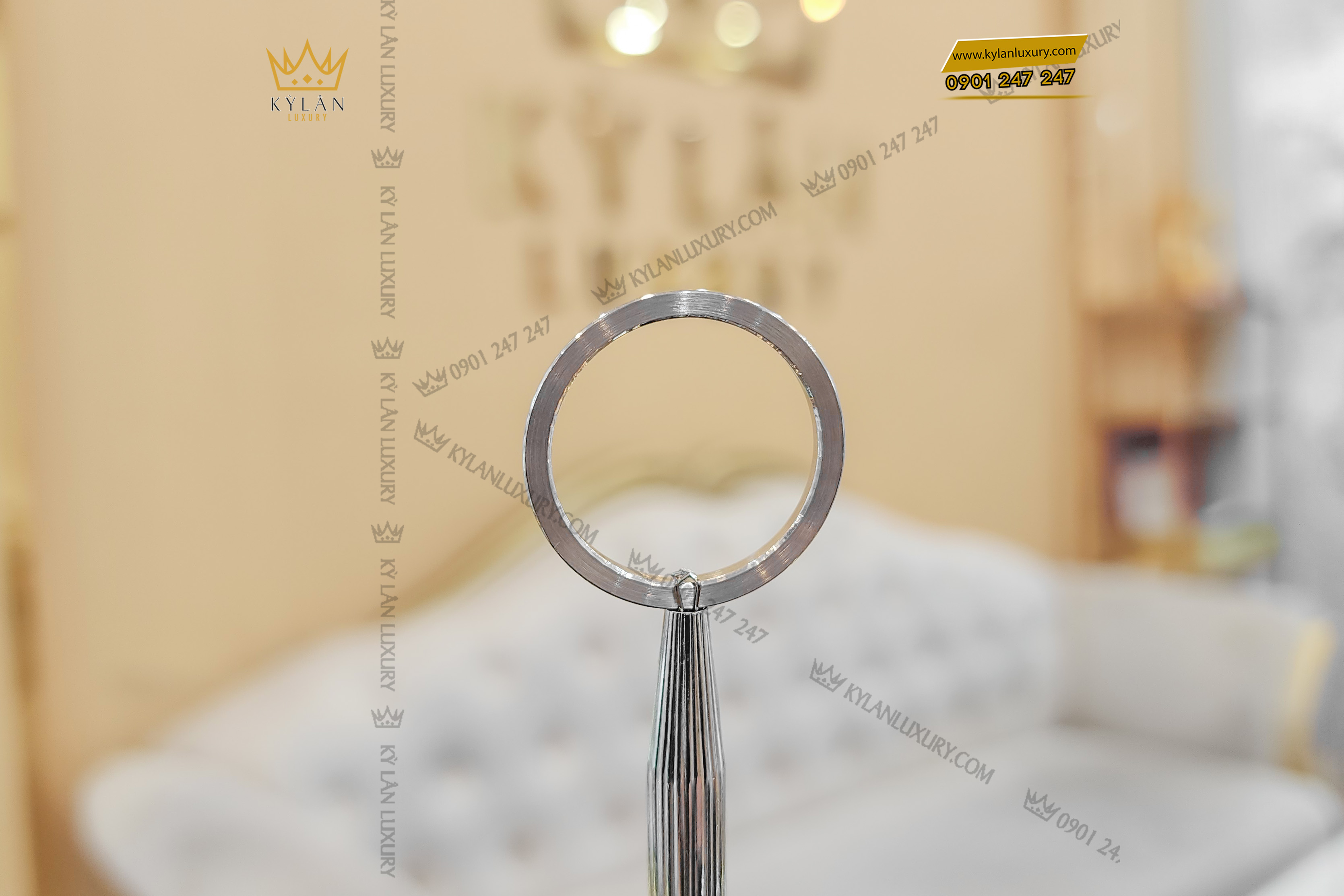 Kỳ Lân Luxury vong bezel rolex vang trang 18k au750 dinh kim cuong 5 Vòng Bezel Rolex vàng trắng 18k Au750 đính kim cương