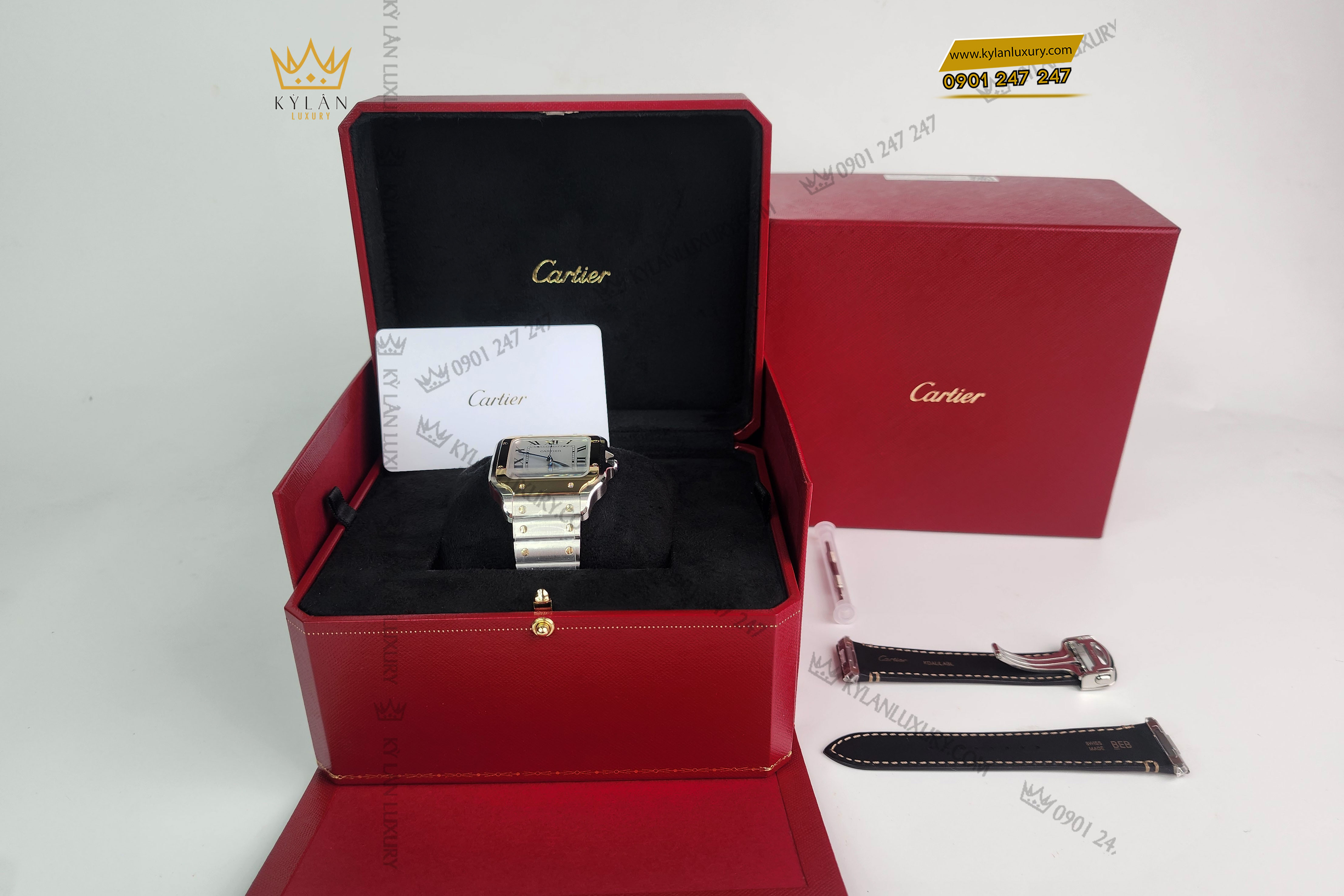 Kỳ Lân Luxury dong ho cartier santos de cartier crw2sa0009 2 7a2d61bc 58ae 41e5 b1a9 c2c85b6f520d Đồng hồ Cartier Santos de Cartier Large Size 39.8 mm