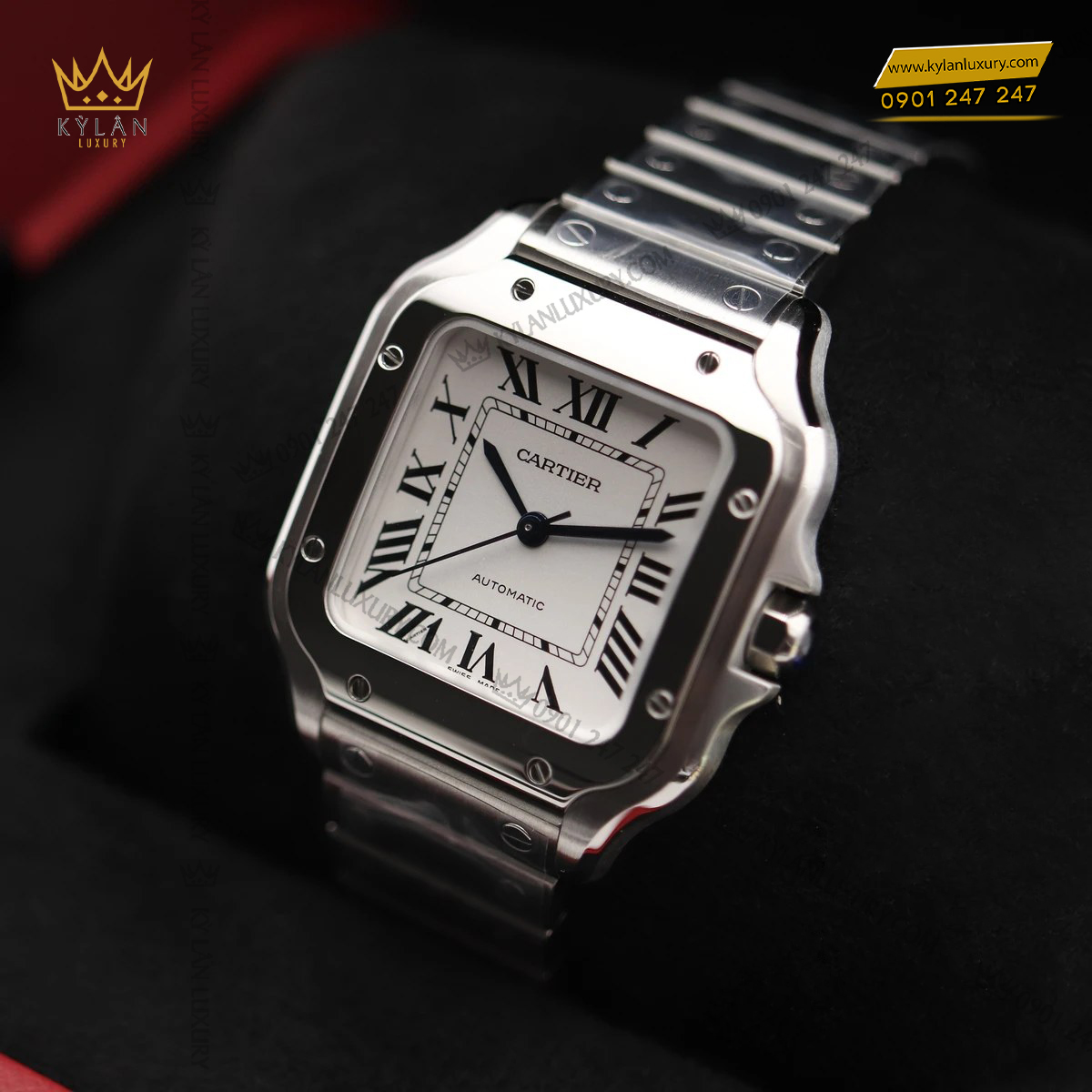 Đồng hồ Cartier Santos de Cartier Medium WSSA0029 2 Kỳ Lân Luxury dong ho cartier santos de cartier medium wssa0029 11 Đồng hồ Cartier Santos de Cartier Medium WSSA0029