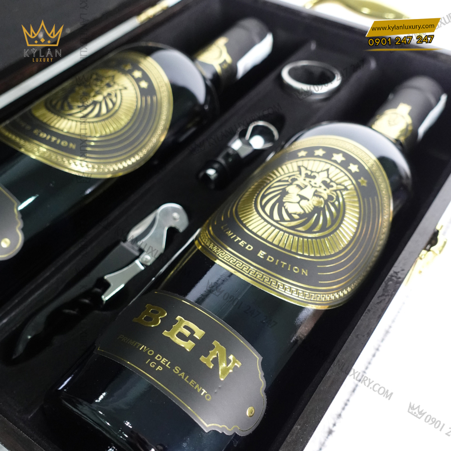 Kỳ Lân Luxury ruou vang y ben gold feudi salentini salento limited edition 1 Rượu vang Ý Ben Gold Feudi Salentini Salento Limited Edition