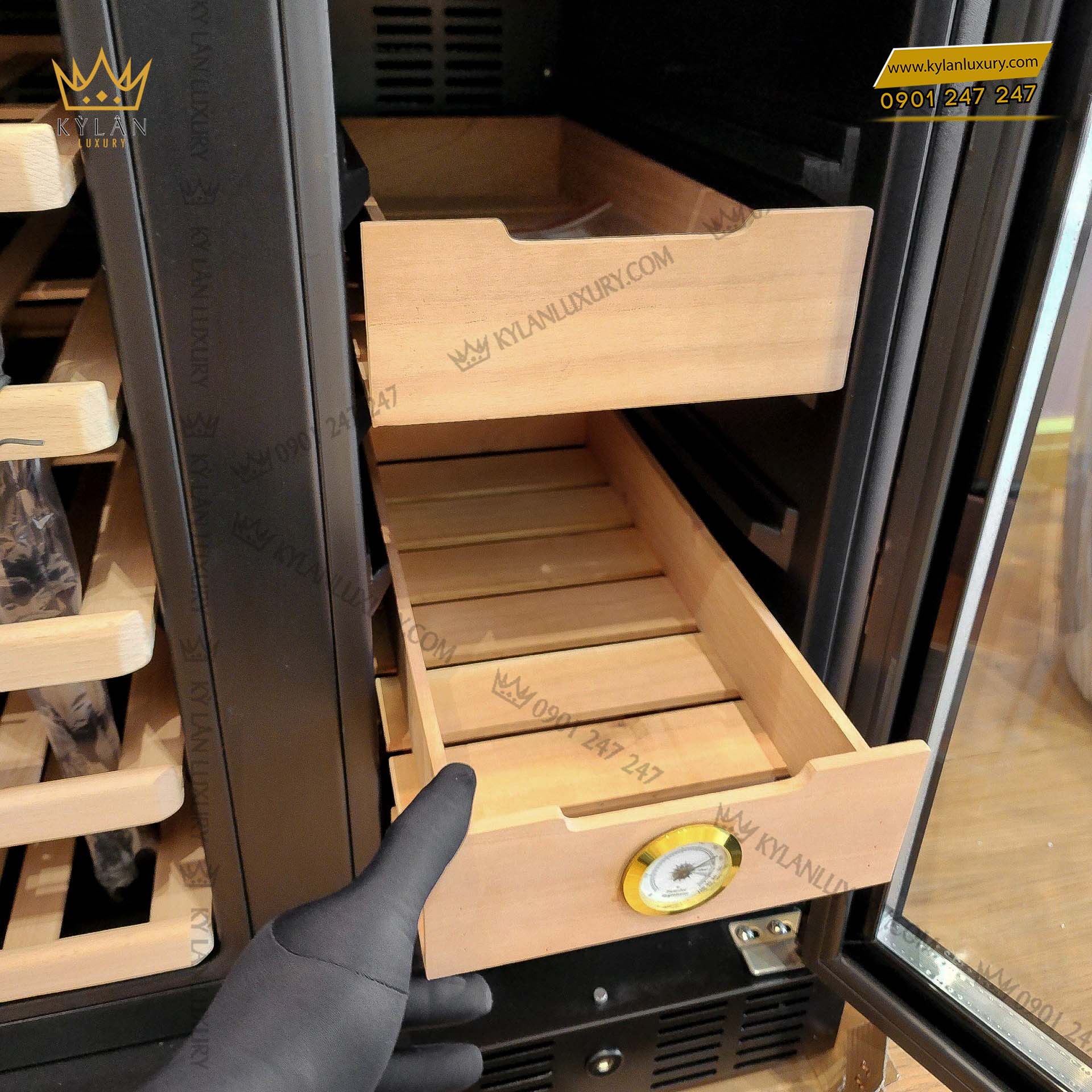 Kỳ Lân Luxury tu dung xi ga va ruou 2 Tủ xì gà và rượu