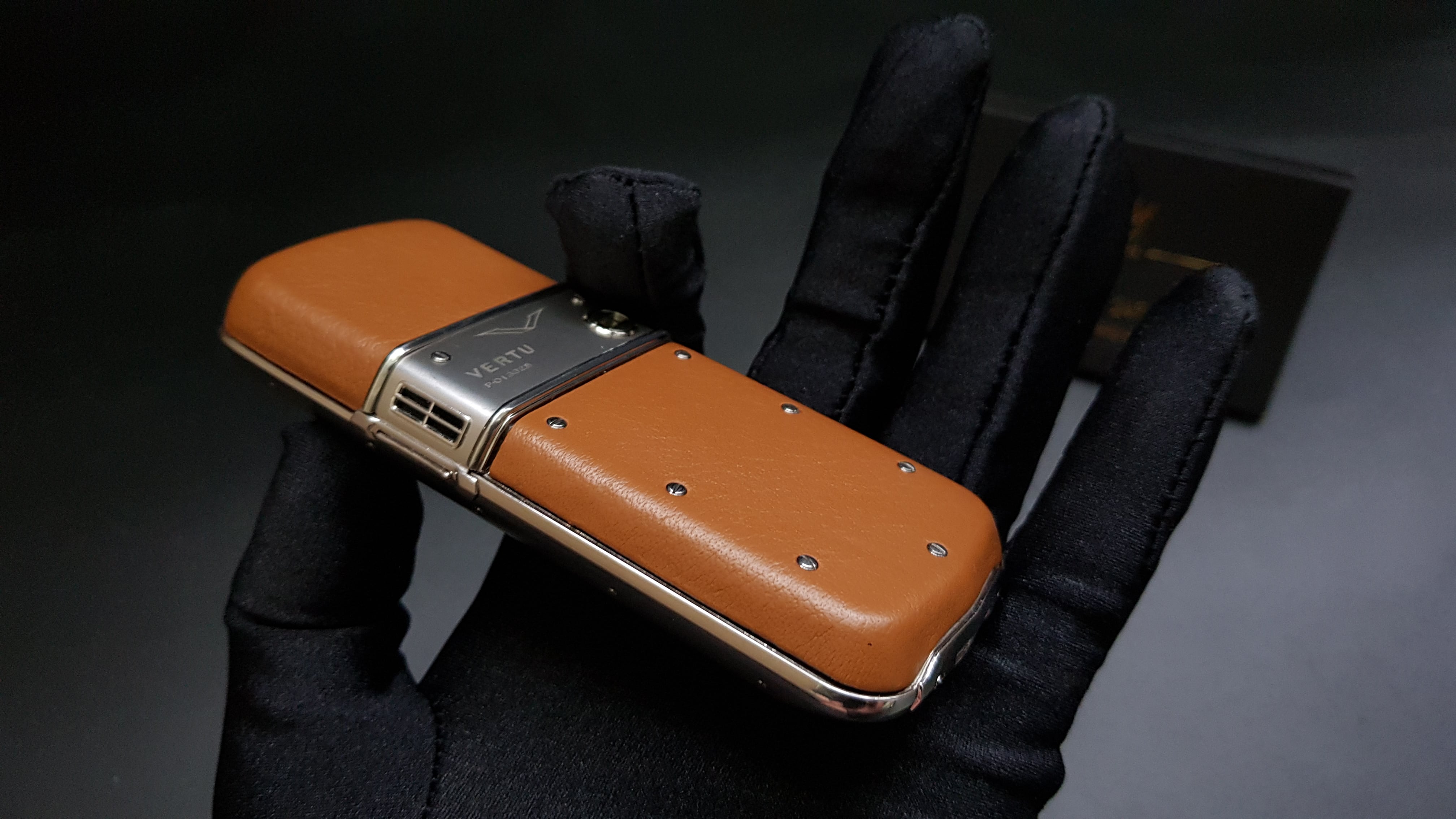 Kỳ Lân Luxury vertu constellation da nau 11 Vertu Constellation bọc da Nâu