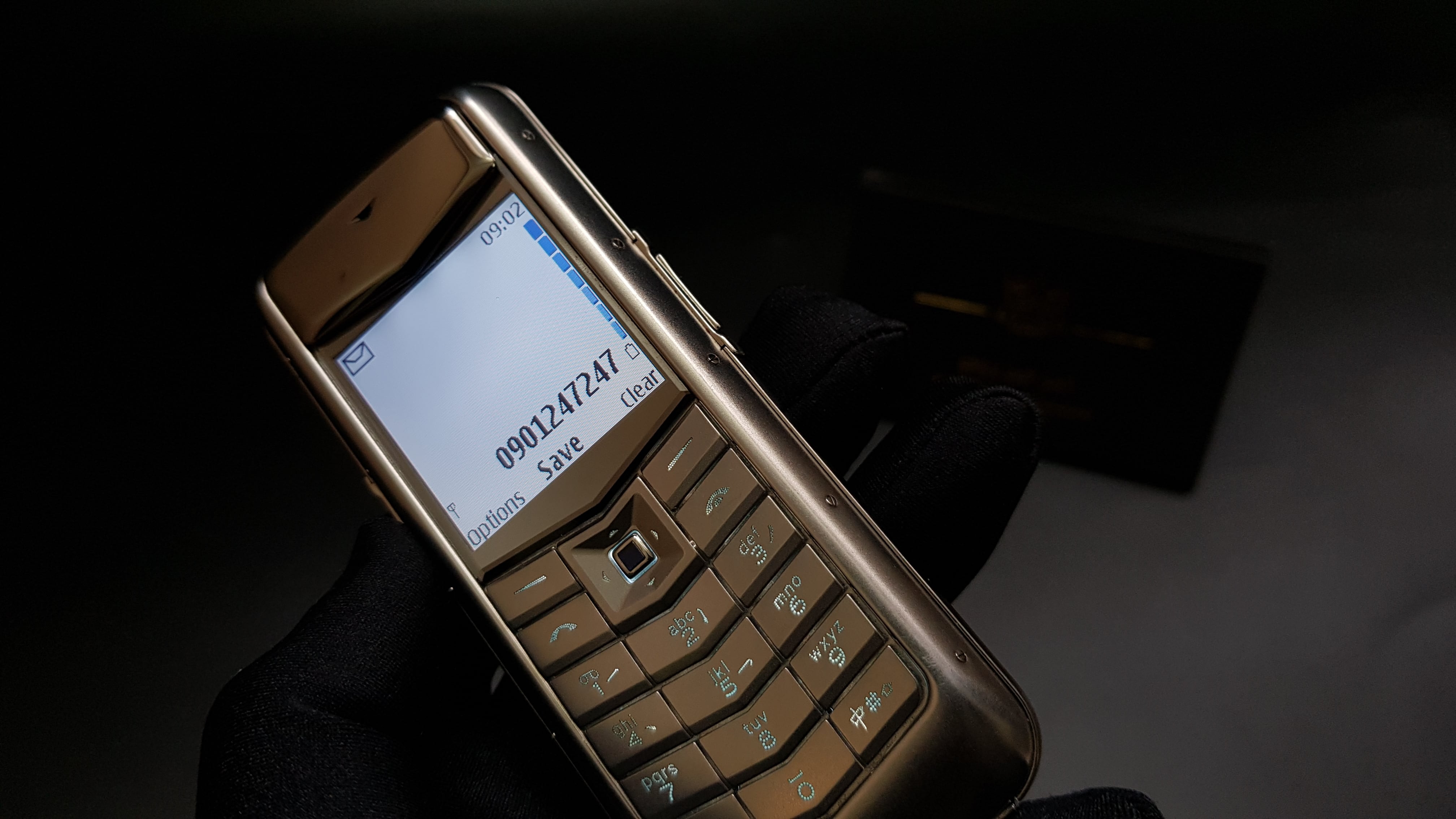 Kỳ Lân Luxury vertu constellation da nau 19 Vertu Constellation bọc da Nâu