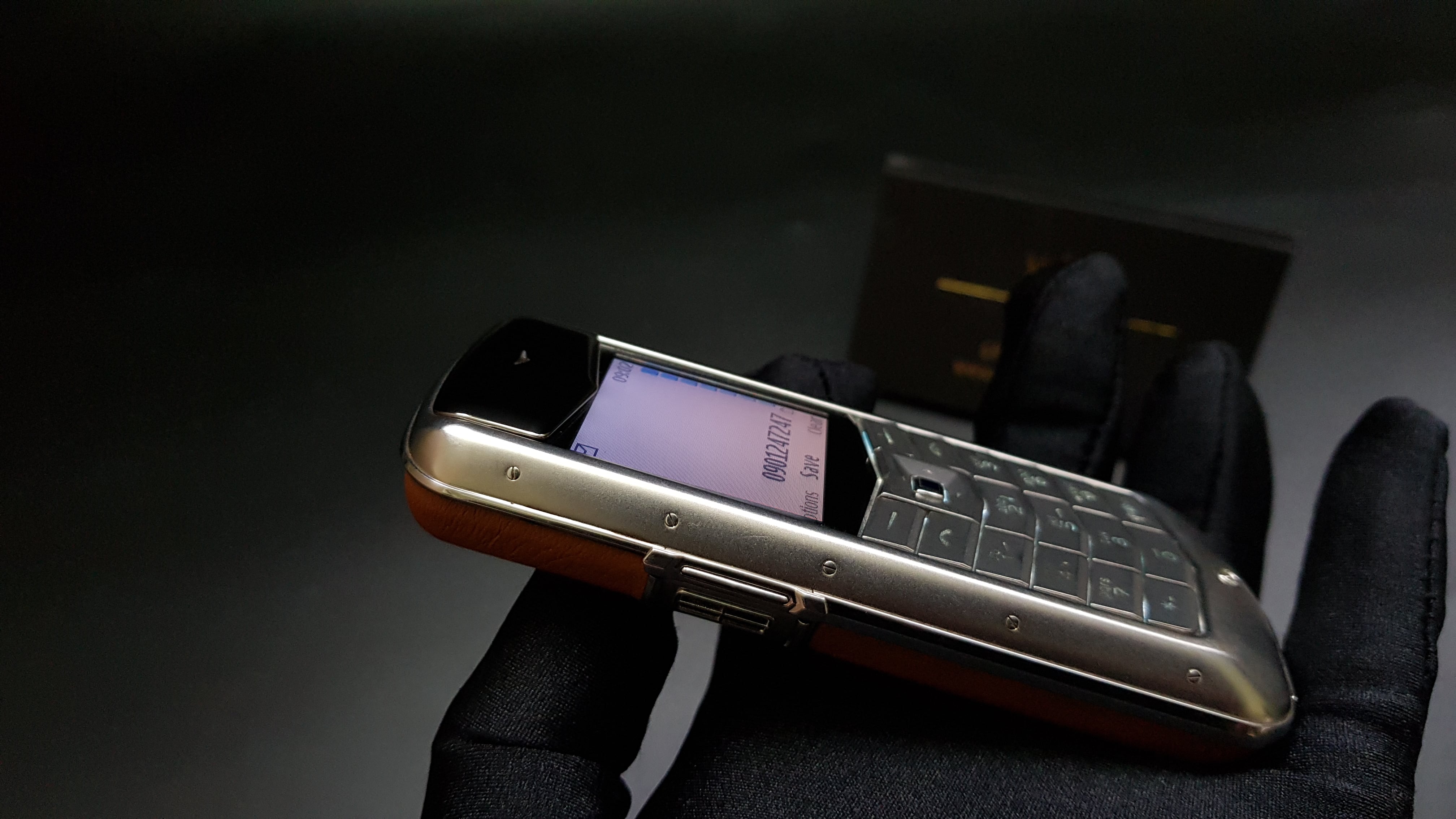 Kỳ Lân Luxury vertu constellation da nau 20 Vertu Constellation bọc da Nâu