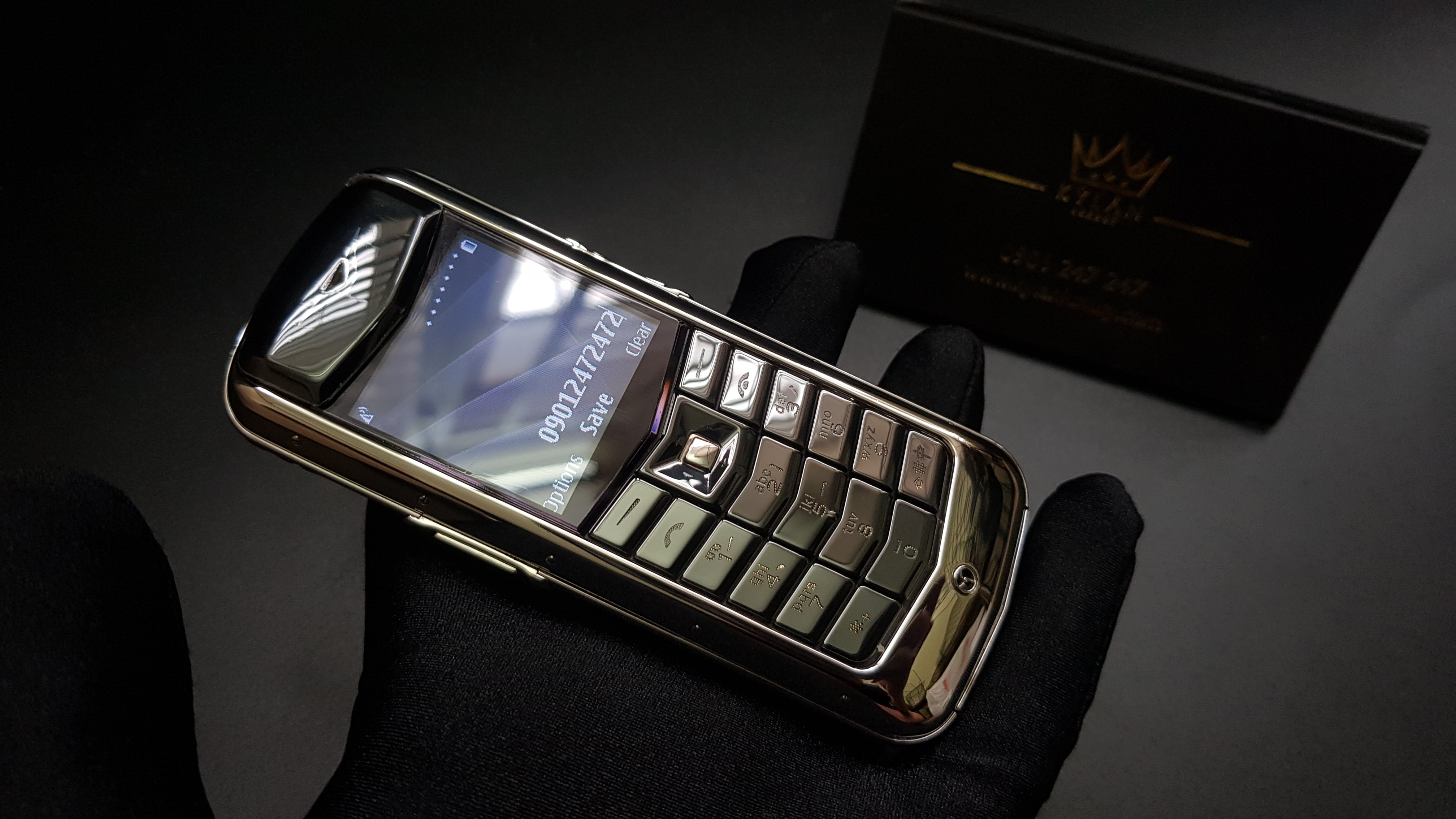 Kỳ Lân Luxury vertu constellation da van nau 3 Vertu Constellation bọc Da vân Nâu