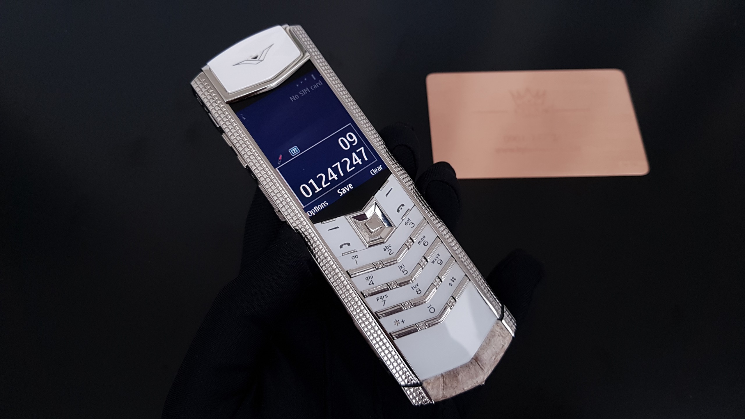 Kỳ Lân Luxury vertu signature s cloud de paris lung da ca sau 17 Vertu Signature S Clous De Paris Lưng Da Cá Sấu