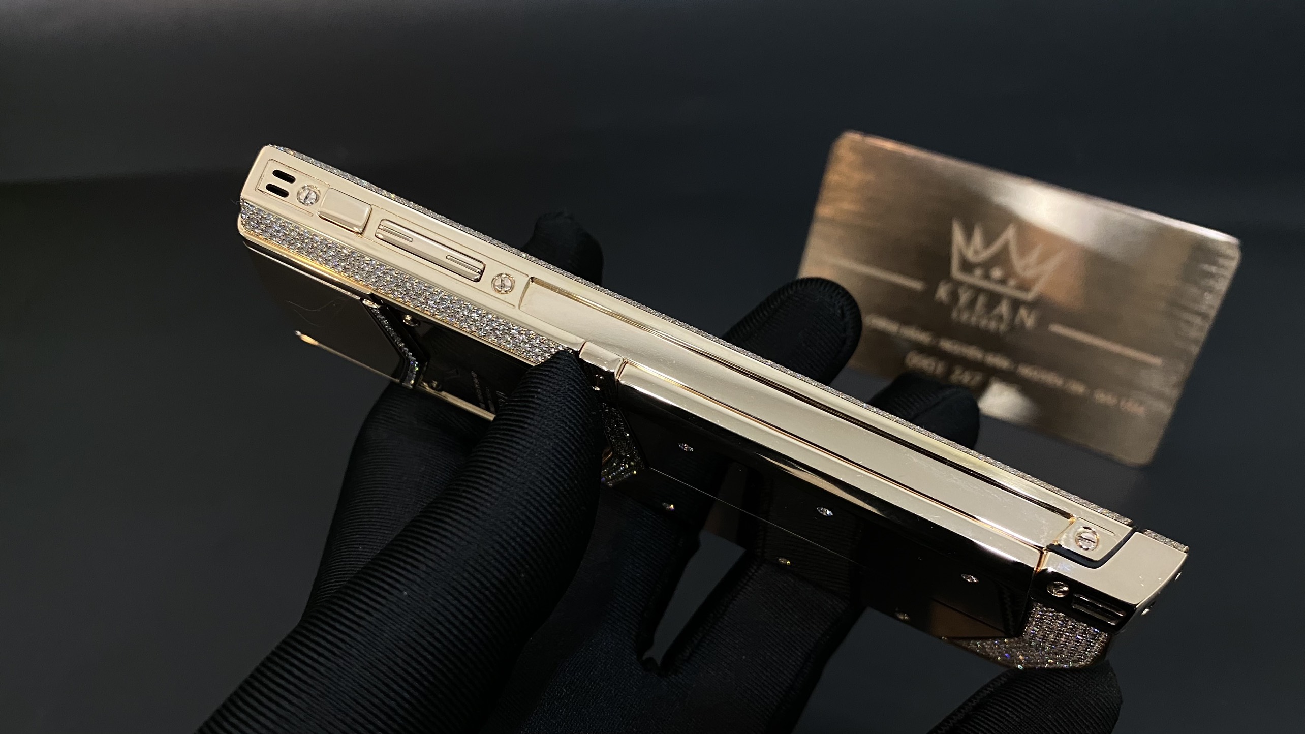 Kỳ Lân Luxury vertu signature s full gold full diamond 19 Vertu Signature S Full Gold Full Diamond