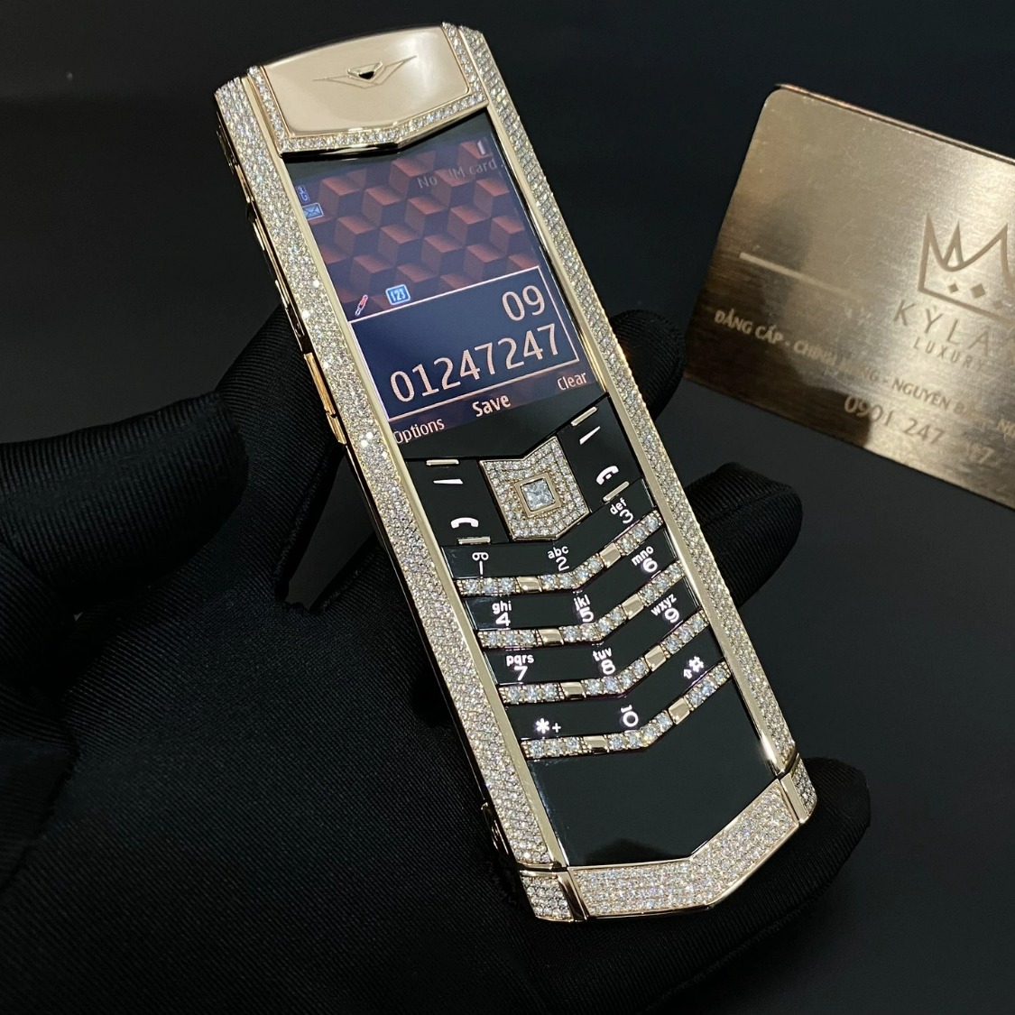 Kỳ Lân Luxury vertu signature s full gold full diamond 33 Vertu Signature S Full Gold Full Diamond