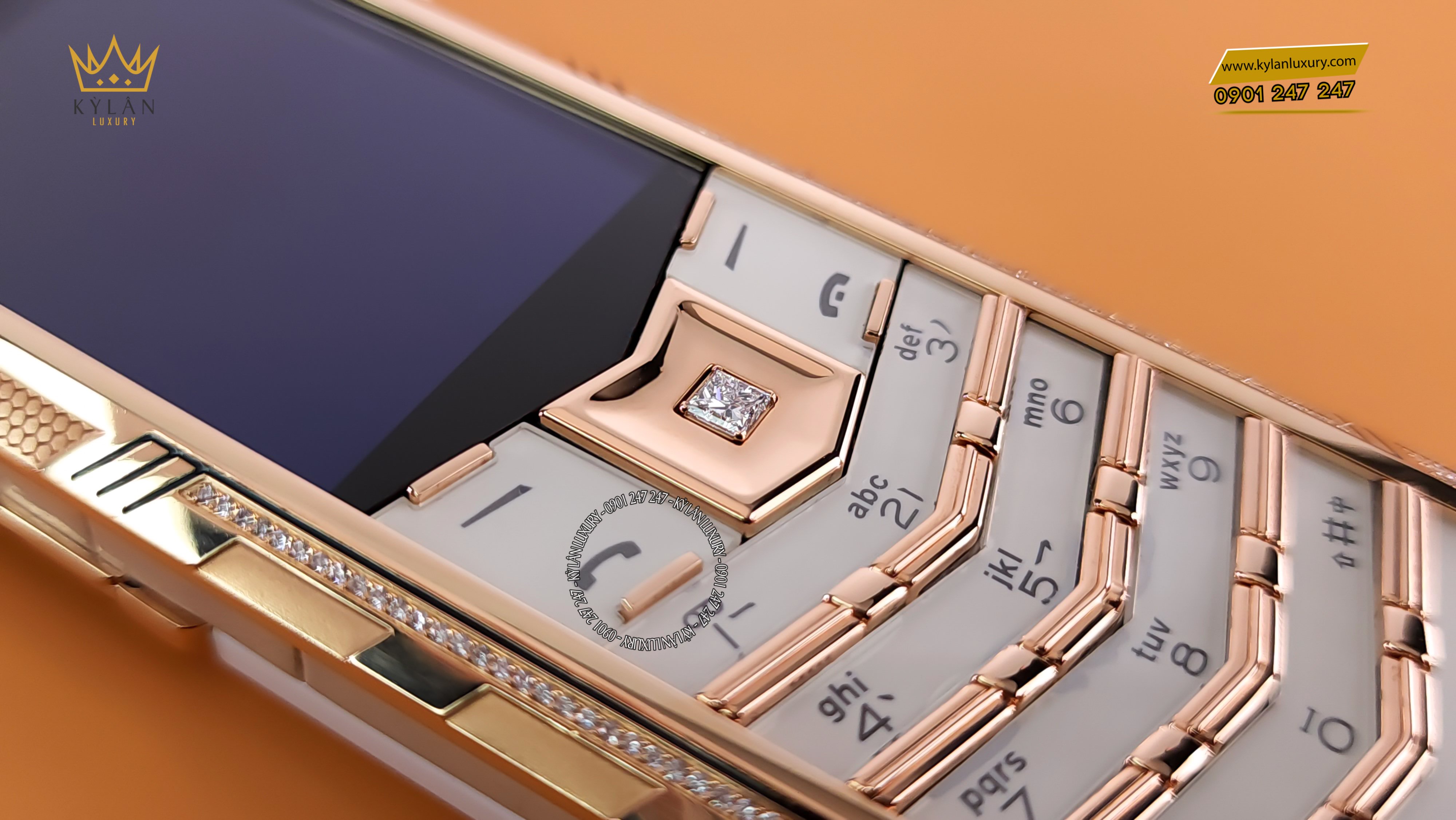 VERTU SIGNATURE S GOLD MIX DIAMOND WHITE 5 Kỳ Lân Luxury vertu signature s gold mix diamond white 12 VERTU SIGNATURE S GOLD MIX DIAMOND WHITE