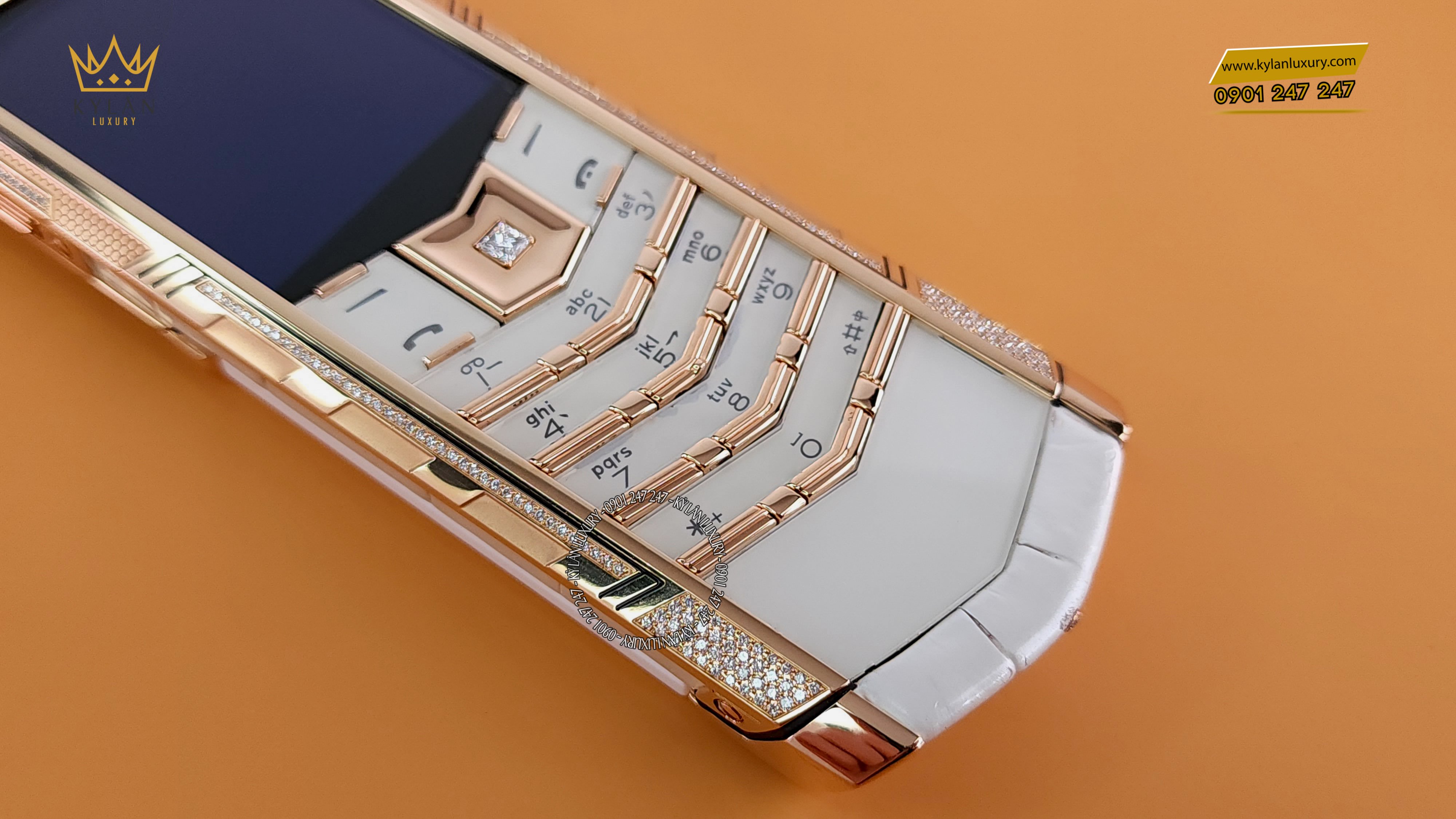 VERTU SIGNATURE S GOLD MIX DIAMOND WHITE 4 Kỳ Lân Luxury vertu signature s gold mix diamond white 3 VERTU SIGNATURE S GOLD MIX DIAMOND WHITE