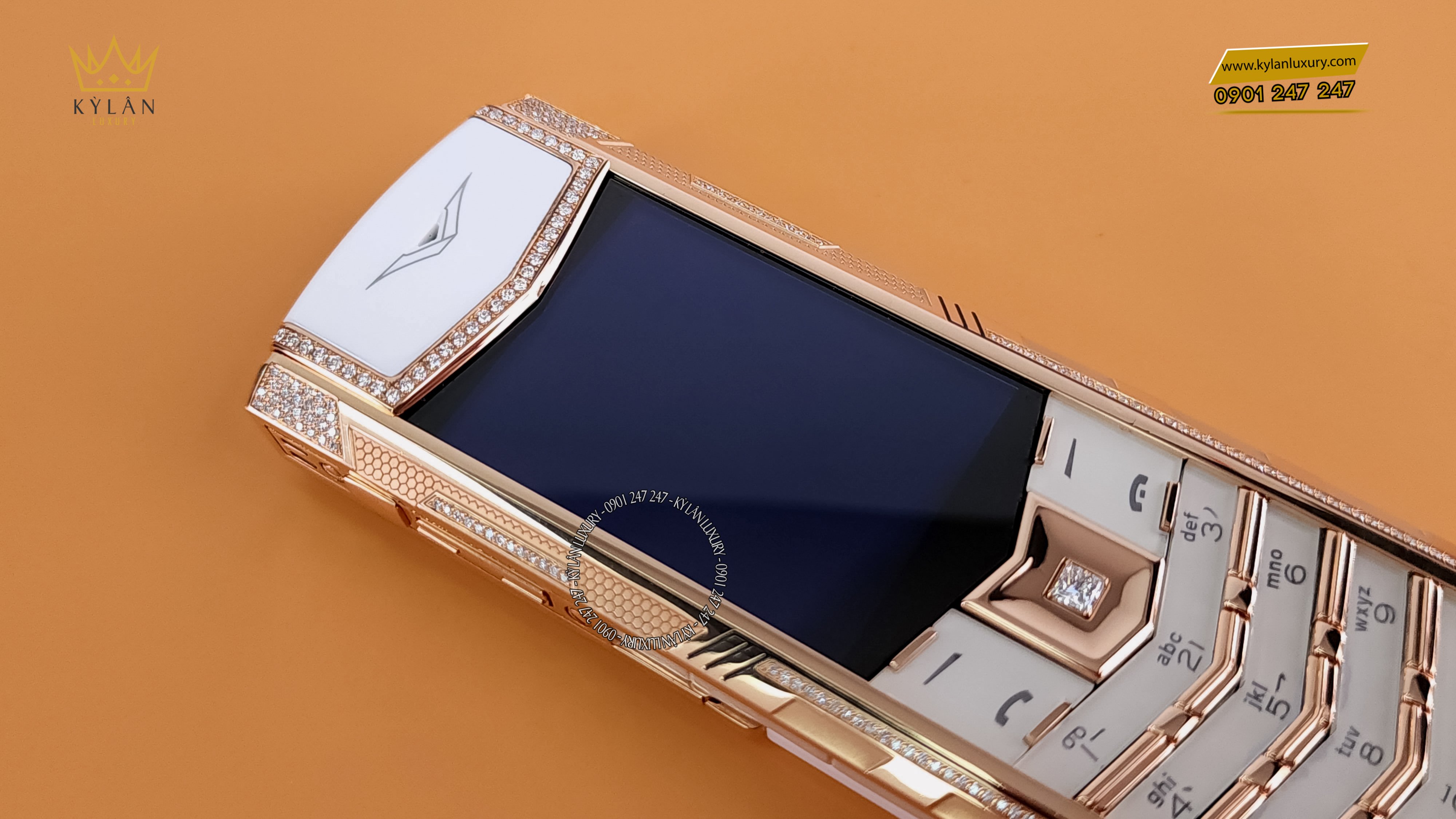 VERTU SIGNATURE S GOLD MIX DIAMOND WHITE 6 Kỳ Lân Luxury vertu signature s gold mix diamond white 5 VERTU SIGNATURE S GOLD MIX DIAMOND WHITE