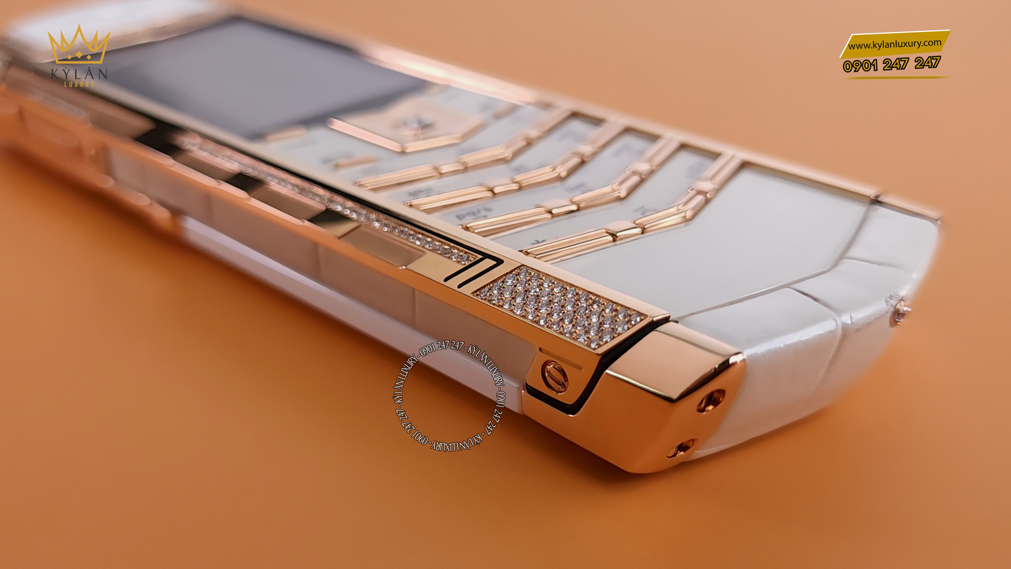 VERTU SIGNATURE S GOLD MIX DIAMOND WHITE 8 Kỳ Lân Luxury vertu signature s gold mix diamond white 9 VERTU SIGNATURE S GOLD MIX DIAMOND WHITE